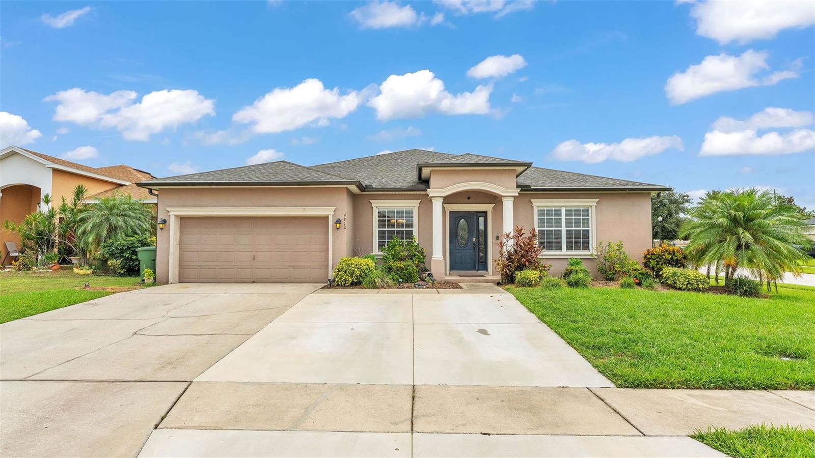 Welcome to this stunning 4-bedroom, 3-bathroom home with a dedicated office and a sparkling inground saltwater pool, nestled in the gated community of Mandolin. From the moment you step inside, you’ll appreciate the seamless flow of laminate flooring throughout—offering a clean, carpet-free living experience. The heart of the home is the spacious, open-concept kitchen, featuring stone countertops, stainless steel appliances including a brand-new top-of-the-line refrigerator and double convection oven, and ample cabinetry and counter space. The kitchen overlooks a generously sized living room, making it perfect for everyday living and entertaining alike. The split-bedroom layout offers privacy and functionality. The primary suite boasts walk-in closets and an ensuite bath with dual sinks, a relaxing soaking tub, and a walk-in tiled shower. Two additional bedrooms are located on the opposite side of the home and share a well-appointed second bathroom, while a separate fourth bedroom offers access to its own third bathroom—ideal for guests or multigenerational living. At the front of the home, a versatile flex space serves perfectly as an office, den, or game room. Step outside to your own private retreat: a screened-in patio with an inground saltwater pool, complete with a built-in outdoor kitchen and bar—an entertainer’s dream. Recent upgrades include a new pool pump, a replaced salt cell, and a whole-home water softener system, providing added comfort and peace of mind. Situated on a corner lot and conveniently located near shopping, dining, and everyday conveniences, this home offers comfort, style, and practicality in one of the area’s most sought-after neighborhoods.