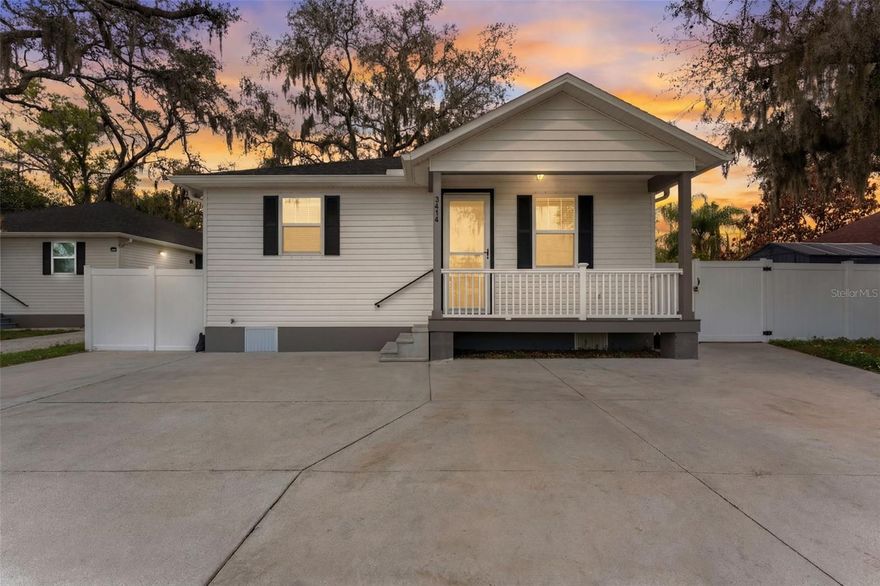 A 3/2 Bungalow in UPTOWN ready for its next chapter! - Great investment property with tenants in place (IF you wish) OR  perfect for a first-time home buyer!  Like-new 2023 built home with gorgeous water views and sunsets right from your front porch. Not to mention a kayak/canoe launch down the street! The home sits very high on the lot and is X Flood zone.  No flood insurance required.  Home offers thoughtfully designed open concept floor plan that maximizes space, functionality and natural light. Appointed with luxurious finishes that include Granite kitchen countertops and island; Matte Black fixtures and Whirlpool appliances. Beautiful and durable wood-grain luxury vinyl plank flooring throughout whole home; 5” baseboards, 8’ interior doors and 8’ Ball Catch Swing closet doors. Great LED lighting package. So many new construction features and recent upgrades: New Vinyl flooring, New Vinyl Fence, New Turf Backyard, New laundry room sink and cabinetry, New screen door, Expanded Driveway,  and New shed. Notable new construction features such as SIP constructed (Structurally Insulated Panels) with 5” Dutch Lap vinyl siding, Simonton Pro Finish Vinyl Low E Insulated windows (with hurricane shutters), Thermatru Benchmark Craftsman front door, a 2-ton Goodman HVAC, Rheem tankless water heater and Icynene spray foam insulation. Conveniently and centrally located in the Greater Tampa Bay Area to be a reasonable commute whether heading to Downtown Tampa, USF/Moffitt area or to Tampa International Airport. Nearby Tampa gems include Busch Gardens, Lowry Park Zoo, City Parks like Temple Crest Park and gorgeous amenity-abundant Rowlett Park right on the Hillsborough River (baseball, softball, tennis, racquetball, street hockey rink, walking trails, river views, picnic pavilions, playground and dog park. Conventional, VA, or FHA financing or cash purchase.