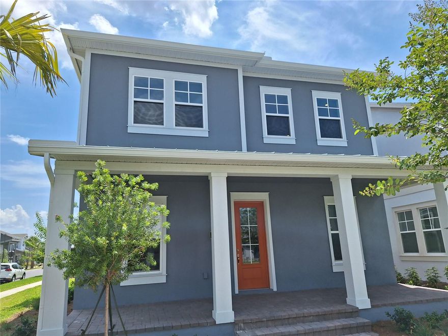 Discover the perfect blend of modern luxury and thoughtful design in this stunning residence located in the heart of Lake Nona’s premier Laureate Park community. This spacious home is uniquely crafted to accommodate a variety of lifestyles, featuring a highly functional layout with two bedrooms situated on the main level. The primary suite serves as a private sanctuary with its own ensuite bathroom and an expansive walk-in closet, while the second main-floor bedroom offers the perfect setup for a guest room, nursery, or a convenient home office. The heart of the home is an impressive open-concept living area where the gourmet kitchen—complete with granite countertops, premium appliances, and elegant tall cabinetry flows seamlessly into the dining and gathering spaces.

The second floor offers even more flexibility and privacy, featuring two additional generously sized bedrooms, each equipped with its own walk-in closet. These upstairs rooms share a well-appointed bathroom with dual sinks and elevated vanities, and they are joined by a versatile loft area that is ideal for a secondary lounge, media room, or homework station. Throughout the home, soaring ceilings and oversized windows invite an abundance of natural light, creating an airy and spacious ambiance that feels welcoming from the moment you step inside.

Practicality meets charm with a covered breezeway that connects the home to a private two-car garage, providing both shade and convenience. Living in Laureate Park means more than just a beautiful home; it offers a resort-style lifestyle with access to sparkling community pools, a high-end fitness center, scenic walking & biking trails. Perfectly positioned near major highways and the vibrant dining and shopping of Lake Nona, this exceptional property is ready to welcome you home. Schedule your tour today to experience this unique floor plan for yourself.