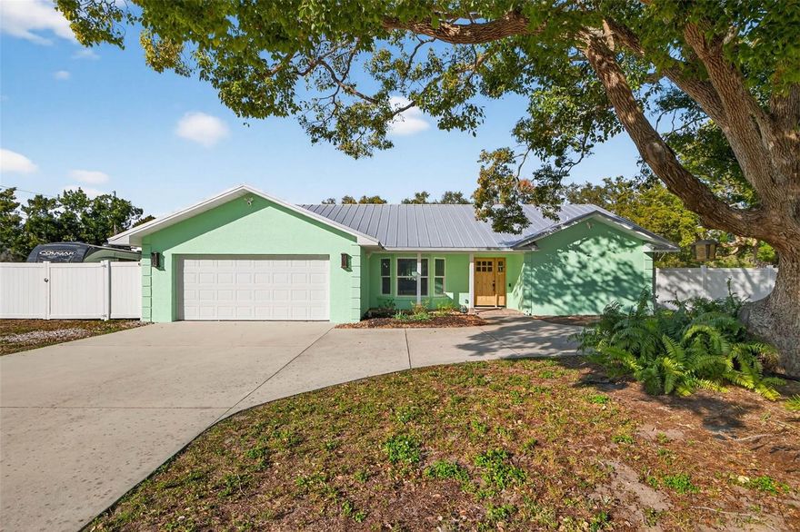 Totally Remodeled Seminole Stunner on Nearly an Acre—Non-Flood Zone! Welcome to the unicorn you’ve been waiting for: a fully remodeled 3-bedroom, 2-bath home just under 2,000 sq ft, perfectly positioned on nearly an acre in desirable Seminole, FL—and yes, it’s in a non-flood zone. Space, style, and location all checked . Step inside and prepare to fall in love with the chef’s kitchen designed to impress even the pickiest foodie. Featuring a custom natural gas range, custom cabinetry, panel refrigerator, double drawer refrigerator, built-in ice machine, and soaring vaulted ceilings, this kitchen is ready for dinner parties, holidays, or midnight snacks done right. The entire home has been thoughtfully updated, including two beautifully renovated bathrooms, highlighted by a custom tiled roll-in shower in the primary suite and striking hand-laid brick wall accents that bring serious character.
Major upgrades mean peace of mind: metal roof, hurricane-impact rated windows and doors, and a tankless water heater—because hot water should never be optional. Outside is your private Florida retreat. Enjoy a remodeled pool with new pavers and screened cage, perfect for year-round enjoyment. The fully enclosed vinyl-fenced backyard offers privacy, while multiple metal outbuildings and storage structures provide endless flexibility for hobbies, tools, toys, or all three.
Location? Nailed it. Just minutes from Millennium Park, Seminole City Park, and Seminole City Center Mall, less than 10 minutes to some of the highest-rated beaches in the U.S., and under 30 minutes to Tampa International Airport. Close to everything—yet tucked away enough to feel like your own private oasis.
Remodeled. Spacious. Storm-ready. Beach-close. This one doesn’t just check boxes—it redraws them.