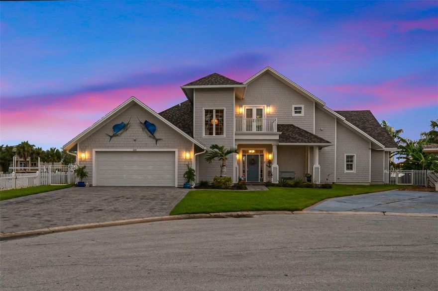 MASTERPIECE- LUXURY WATERFRONT HOME. Stunning custom built waterfront home with western views for you to enjoy daily breathtaking sunsets over Boca Ciega Bay and St Pete Beach.Completely rebuild in 2016 with incredible attention to detail. Solar panels installed in 2021. Extraordinary 150 feet of waterfront with deep sailboat water in the luxury neighborhood of Bahia Shores.Be greeted by vaulted ceilings as you enter this open floor plan elegant, well appointed one-of-a-kind beach home.Incredible chefs kitchen with top of the line appliances, custom cabinetry and huge island with lots of seating and water-views wherever you look. Privacy and Zen are words that come to mind as you enter the 900 sqft primary suite on the second floor complete with a private waterfront balcony, this is the perfect place to enjoy your morning coffee or your favorite beverage after a long day on the nearby Beach. Be wowed by the huge spa-like bathroom with double vanities and lavish stone work. This home will please your pickiest buyer, so much attention to detail everywhere you look. There is also a large bedroom suite on the main floor with a huge walk-in closet and beautiful full bath and access to the outside area. Lots of natural light pouring through the oversized door and windows and amazing views are what makes this house special. Located on 150 ft of inter-coastal waterfront in coveted St Pete Beach , just a short stroll to the sugary white sand. Large in ground pool with spa and a large composite dock with a 16,000 lbs boat lift with plenty of room for your boat and other water toys. Oversized 2 car garage with lots of storage and a convenient inside laundry room makes doing laundry a breeze. Hang out and watch a game in the newly constructed Tiki-hut (this is a must see). Lush tropical landscaping all around. This is truly your own private oasis with plenty of room to entertain family and friends. Close to unique restaurants, shopping and the famous Don Ceasar Hotel and a short drive to downtown St Petersburg. Don't miss the opportunity to make this masterpiece your Home.  Make your appointment today.