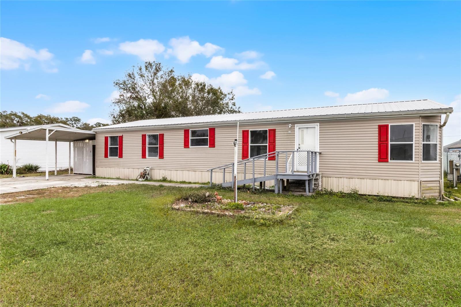 Owner Financing!!!! Check out this move in ready 3 bedroom 2 bathroom manufactured home! You own the land! This home sits on a
quarter acre lot. As soon as you walk in you'll be greeted by new luxury vinyl flooring throughout. This home features a dining room
area in the kitchen and a fireplace in the living room! This home has been newly painted. Newer metal roof. Shed conveys with the
sale of the home. All that is left is for you to unpack your bags and move in!