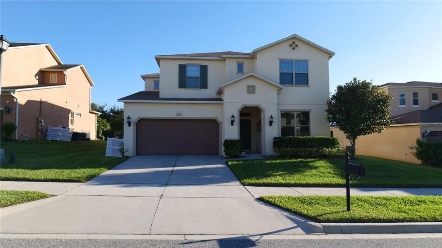 Welcome to this stunning custom pool home built in 2016 and perfectly situated with no rear neighbors in the highly desirable Reserve at Lake Minneola community!
This spacious 5 bedroom, 3.5 bathroom residence offers two primary suites , one on each floor ideal for multi generational living or guest privacy. Step inside to find an open concept design filled with natural light, high coffered ceilings, and elegant wood look tile flooring. The gourmet kitchen features a large island, granite countertops, stainless steel appliances, a huge walk-in pantry, and plenty of cabinet space perfect for entertaining and family gatherings.The downstairs primary suite includes a luxurious bath with dual sinks, granite  counters a stand-up shower, and garden tub. Upstairs, the second suite boasts its own walk-in closet and double sink bath, plus additional bedrooms and a loft/flex space.Enjoy Florida living at its best with a covered patio, pool, and metal safety fence, surround by a beautifully maintained yard and tranquil privacy.
Residents of The Reserve at Lake Minneola enjoy access to a community pool,playground, and low HOA fees all just minutes from shopping, dining, top rated schools and major highways for easy commuting.
Schedule your private showing today and experience the perfect blend of comfort, style and location!!!