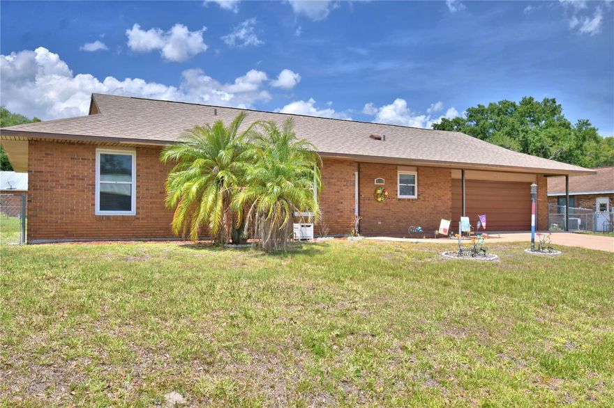 Welcome to relaxed Florida living near the shores of beautiful Lake Jackson! Nestled on a spacious .37-acre fenced lot, this clean and exceptionally well-maintained 3-bedroom, 2-bathroom home at 1330 Chloe Terrace in Sebring offers comfort, space, and an unbeatable location. Enjoy lake views right from the street and the convenience of being just a few homes away from Lake Jackson. Inside, you’ll love the oversized 16 X 25 bright, and cheerful family room — the perfect space for entertaining, relaxing, or gatherings. The home also features an inside laundry room, a functional layout, and pride of ownership throughout. Step outside to the oversized fenced backyard with plenty of room for pets, outdoor fun, gardening, or future additions. Storage Shed for extra space. Best of all, there are no rental restrictions, making this property an excellent full-time residence, seasonal getaway, or investment opportunity. Located just down the street from Veterans Beach & Park, you’ll have quick access to the public beach, boat launch, picnic facilities, playgrounds, and all the recreation Lake Jackson has to offer. If you’ve been searching for a move-in-ready home with space, flexibility, and a fantastic Sebring location near the lake, this one checks all the boxes and qualifies for NO MONEY DOWN FINANCING!