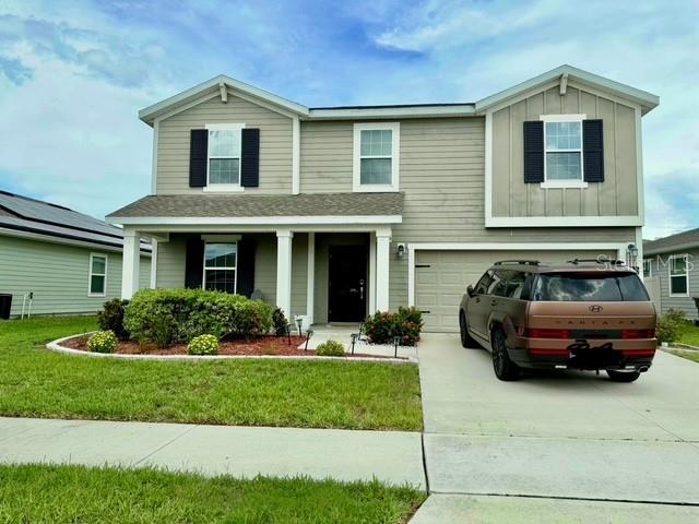 Short Sale. Short Sale Opportunity! Spacious 5 bedroom, 2.5 bath home located in the desirable Estates at Lake Hammock. This contemporary property features an open kitchen with quartz countertops, island, walk-in pantry, and premium appliances, perfect for any chef. The master suite is conveniently located on the main floor with walk-in closet and private bath, while the second floor offers 4 bedrooms plus a versatile den. Enjoy outdoor living with a screened porch, paver patio, and space for a fire pit. This Eco Smart home comes with solar panels for energy savings and smart features including Honeywell thermostat, Schlage lock, and Ring doorbell. Prime location near I-4, Disney, Universal, Legoland, Posner Park, Tampa, and Gulf beaches. A fantastic short sale opportunity you don’t want to miss!