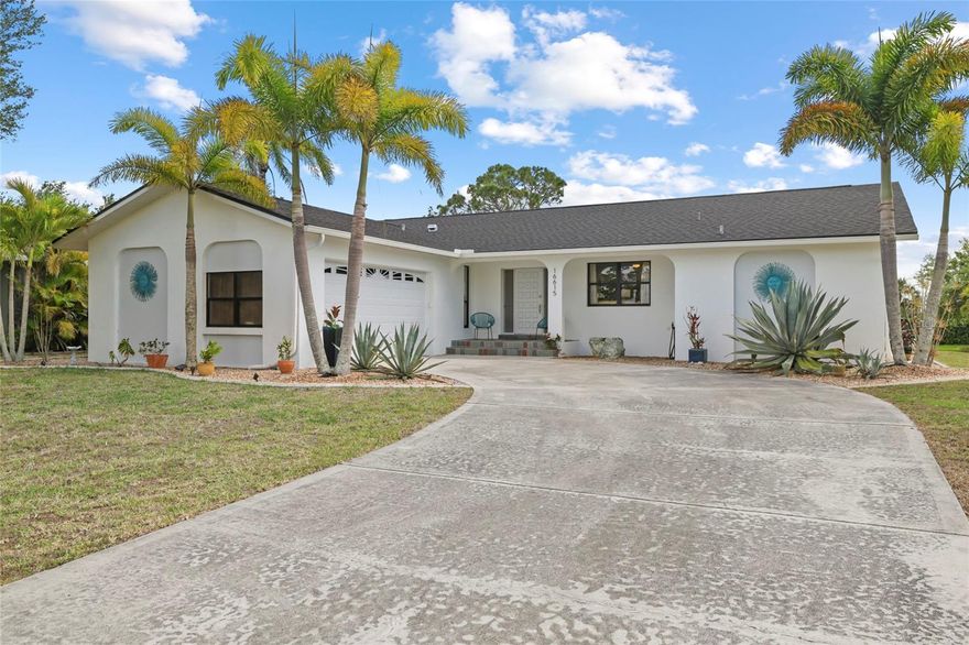 This well-maintained 3-bedroom, 2-bath pool home offers 2,280 square feet of thoughtfully updated living space in the desirable Burnt Store Lakes community. Recent improvements include a new roof (2022), new LVP flooring (2024), a new hot water heater (2025), and fresh interior and exterior paint — all in light, neutral tones that create a bright, open feel throughout. Both bathrooms feature updated vanities and fixtures, and the kitchen has been refreshed with a modern tile backsplash. The split floor plan provides excellent privacy for all three bedrooms. A standout feature is the oversized all-season flex room — ideal as a home office, secondary living space, or both. Step outside to a heated pool(approx. 7 years old, still under warranty), surrounded by peaceful green belt views, mature trees, and privacy palms. Residents of Burnt Store Lakes enjoy a community kayak launch with direct access to the development's fresh water lakes. The location is equally compelling: Burnt Store Marina is minutes away, offering waterfront dining, a public golf course, and marina amenities. You're within 10 minutes of the Pine Island Road corridor — providing access to big box retail, restaurants, healthcare, and a gateway to Matlacha — and just 20 minutes from  Punta Gorda. Move-in ready with meaningful updates already completed. Schedule your showing today.