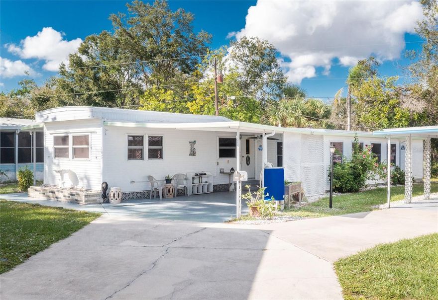 If you have been searching for an active lifestyle in a fantastic community, this is it! Welcome to Brook to Bay, a 55-plus, resident owned community with low HOA fees in North Englewood where you have no lot rent. This cute manufactured home has a new roof as of July 2023 and is filled with natural light from the many windows in the great room and dining area. A mixture of wood look vinyl and laminate flooring throughout the home will make maintenance a breeze. Step into the kitchen and find plenty of cabinets for storage and countertop space so you have room to cook some amazing dishes for the community pot-luck dinners. The master bedroom has 2 reach-in closets and a built-in dresser. The guest bedroom has a nice built-in desk and a reach-in closet. The bathroom space has a good sized walk-in shower, and oversized single-sink vanity. The laundry room features a half bath space with a laundry sink and water closet. A carport provides a nice covering from the weather and is a great place to relax outside. This community is filled with amenities including: a community clubhouse, heated pool, community boat ramp with access to the Intracoastal Waterway via Forked Creek, first-come, first-serve boat slips that are rented separately from the dock master, shuffleboard, bocce ball, and a calendar full of events from movie nights to pancake breakfasts. Located between Venice, Wellen Park and Englewood, you have access to a multitude of dining, medical and shopping options, several local Farmers Markets, craft shows, and the Cool Today Park where you can enjoy spring training games with the Atlanta Braves. This is the perfect opportunity for those looking to retire from the cold, snowy winters of the north to beautiful, sunny Florida. Make an appointment to view this property and all the community features today.