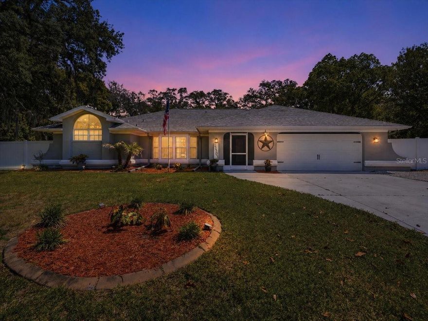Welcome to 11503 Trumbull Drive -- a true turn-key POOL HOME where pride of ownership shines throughout! This beautifully updated 4 bedroom, 2 Full- Bathroom, 2-car garage residence offers 2,349 sq ft of stunning living space on a prime level .74-acre lot! Perfectly placed in a desirable pocket here in the heart of Spring Hill! NO HOA, NO flood zone, and NO deed restrictions--enjoy the freedom to live your way! This well-loved home has been extensively upgraded between 2018-2021 with exceptional care and quality features that include: New Roof (2017) • New AC + Ductwork (2019) • All New Windows (only original is in primary bath) • Soft-close cabinets, New tile backsplash and granite throughout • Remodeled kitchen & bathrooms (No expense spared)• New interior doors & baseboards • Seamless luxury flooring • Custom luxury closet build-outs in every room • ''A to die for'' Oversized primary closet + secondary walk-in • Butler's pantry with lovely wood shelving • Large laundry room with new cabinets, granite counter top and sink • Fully functioning fire place! And a Brand-new garage door! The list goes on..... Step outside to your private oasis featuring a gorgeous screened sparkling pool with pavers all around. An exceptional 450+ sq ft of covered back porch! Excellent setup for entertaining and those summer pool parties! Outdoor kitchen setup with a granite counter top and a new sink with refrigerator, not to mention a new baby safe gate for around the pool for added security. Paver fire pit & walkway to enjoy those cozy nights and good company around a fire, Gardening shed and a new white vinyl fenced backyard--perfect for added privacy! This exceptional property offers space, upgrades, and freedom rarely found together. A truly move-in-ready home waiting for its next owner. Schedule your private tour today! Properties like these don't last long!