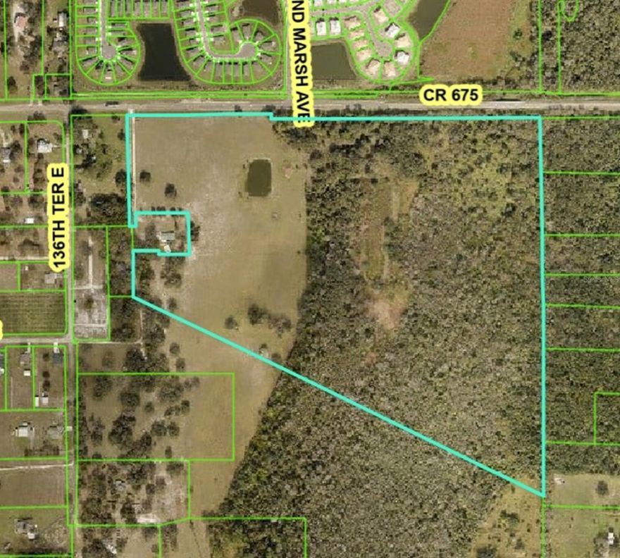 Prime investment opportunity in the burgeoning Parrish, FL market.  Expansive property boasts a UF3 Future Land Use providing the perfect canvas for development projects including residential, churches, schools, camps, clubs, kennels, family compound and equestrian uses.