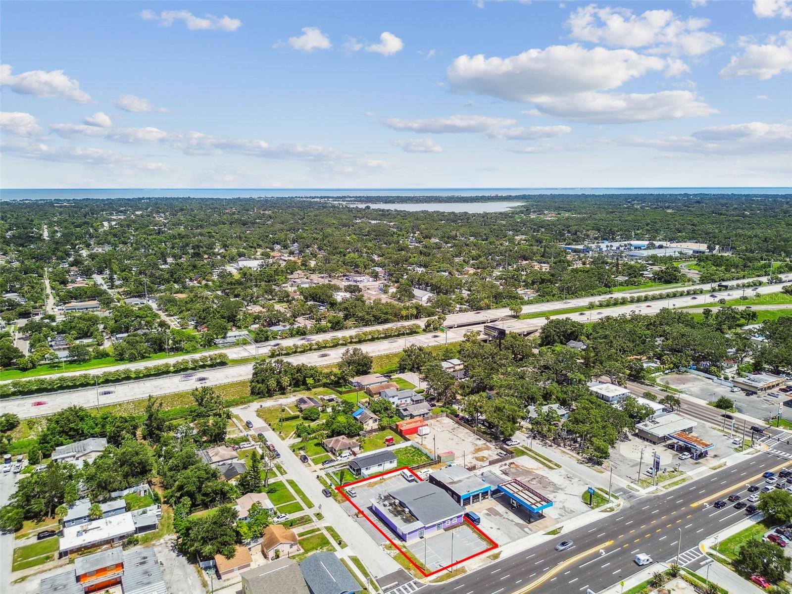 An extraordinary opportunity awaits you in a desirable commercial and residential area of St. Petersburg. Situated on more than 1/4 of an acre with plenty of parking, a recently renovated building beckons its new owner to countless opportunities in obtaining commercial space on frequently traveled US Hwy. 19. The property is currently owned by a non-profit organization using the building as an assembly/event hall. All items are negotiable with a purchase, however, the kitchen commercial sinks, hot water heater, and exhaust hood convey to the new owner(s). Sold AS-IS, motivated Seller.