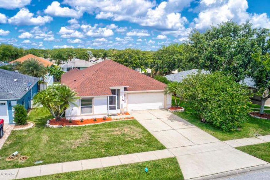 Beautiful updated POOL home on quiet cul-de-sac in the popular Waters Edge Neighborhood. This open, split bedroom floor-plan home with vaulted ceilings has a kitchen that opens to living area providing ease in entertaining. Many upgrades and updates including granite counter tops, soft closing kitchen cabinet doors, stainless appliances; all new tile throughout home; New HVAC system with duck-work and separate system in sunroom; new windows in whole house (not sunroom); new front door and side garage door; updated bathrooms; new pool pump, timer and filter; new hardware on cabinets and doors; new electric outlets, light fixtures, fans, light switches; freshly painted both inside and out. No popcorn ceilings here! Roof replaced in 2016. Just unpack, move in and enjoy your pool! More... ;Water: City