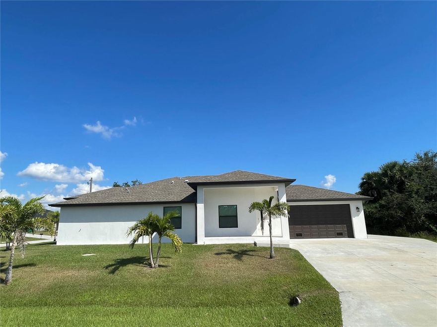 Welcome to this modern 3-bedroom, 2-bath, 2-car garage duplex, built in 2024 and located in the desirable waterfront community of South Gulf Cove. Sitting on a corner lot, this beautiful home features stunning wood-look vinyl floors throughout, high 10-foot ceilings, and a spacious open layout that creates an inviting, airy feel.

The kitchen is a showstopper, featuring stainless steel appliances, granite countertops, and a large granite island — perfect for entertaining or casual dining. The primary suite easily accommodates a king-size bed and includes a walk-in closet and a beautifully tiled shower in the master bath.  Washer and dryer included. 

South Gulf Cove is one of Southwest Florida’s premier boating and beach communities, with easy access to the Myakka River, Charlotte Harbor, and the Gulf of Mexico. Enjoy community sidewalks, parks, a public boat ramp, picnic areas, a linear walkway, and a playground. The scenic canals are ideal for kayaking, paddleboarding, and fishing.

Located just 15 minutes from the pristine beaches of Boca Grande and Englewood, and close to Port Charlotte Town Center’s shopping and dining, this home offers both convenience and coastal charm. Centrally positioned between Fort Myers and Sarasota, endless lifestyle opportunities await.  Tenant to pay all utilities.