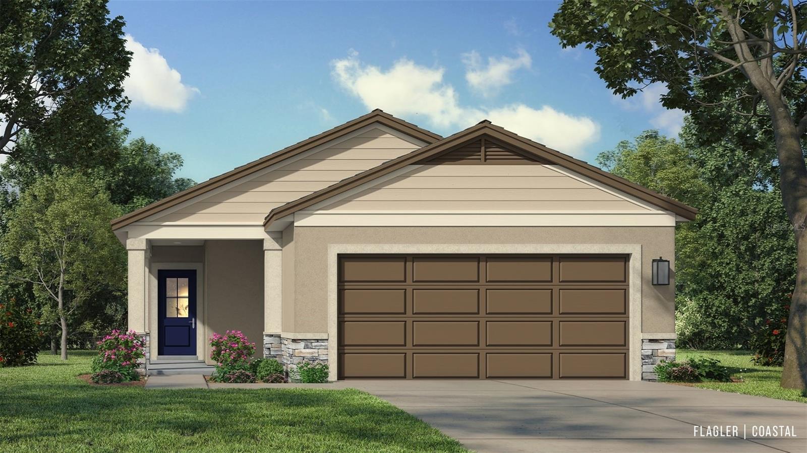 Under Construction. Welcome to the beautiful Flagler model a thoughtfully designed one-story home offering 3 spacious bedrooms, 2 full bathrooms, and a versatile flex space perfect for a home office, gym, or playroom. With 1,624 square feet of open living space, this home seamlessly blends comfort and style. The open floor plan is ideal for entertaining, featuring a bright and airy kitchen with modern gray cabinets, quartz countertops, and plenty of storage. Enjoy meals at the large island or unwind in the inviting living area. The primary suite offers a private retreat with a walk-in closet and ensuite bath. Step outside to a generous backyard, perfect for relaxing, gardening, or hosting get-togethers. Don’t miss your chance to own this stunning home that combines modern finishes with functional living! *Photos may differ from actual home and are for illustrative purposes only*