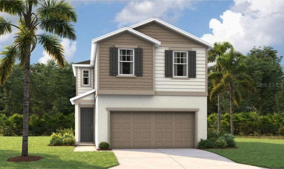 Under Construction. Discover the Alder at Maple Ridge — a thoughtfully designed 3-bedroom, 2.5-bath home with 1,478 sq. ft. of stylish and functional living space. The open-concept main floor features a modern kitchen with a center island, generous cabinet space, and direct views into the dining and great room; perfect for entertaining or family gatherings. Sliding glass doors lead to a covered patio, ideal for enjoying Florida’s sunny weather. Boasting 9’4” ceilings and grand 8’ doors on the first floor, the Alder Floorplan offers an open and airy atmosphere.Upstairs, the spacious primary suite offers a private bath and walk-in closet, while two secondary bedrooms share easy access to a full hall bath. A centrally located laundry room adds convenience. Located in the sought-after Maple Ridge community in Palmetto, you’ll enjoy easy access to shopping, dining, parks, and Gulf Coast beaches. Built with energy-efficient construction and smart home features, this home blends comfort, style, and value. * SAMPLE PHOTOS Actual homes as constructed may not contain the features and layouts depicted and may vary from image(s).