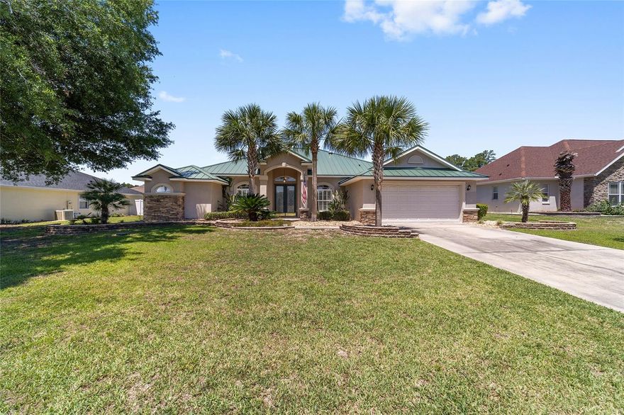 One or more photo(s) has been virtually staged. Spacious and move-in ready, this beautifully maintained 4-bedroom, 2-bath pool home is tucked inside a desirable gated community and offers the perfect combination of comfort, efficiency, and peace of mind. Enjoy Florida living year-round with your own private screened pool and plenty of space for entertaining both inside and out.

The spacious primary suite offers a private retreat featuring dual sinks, dual closets, a relaxing garden tub, separate shower, and a private water closet for added convenience and functionality.

Major updates and upgrades make this home truly stand out, including a metal roof installed in 2023, A/C replaced in 2022, and a new hot water heater in 2026. The home also features fully paid-off solar panels, helping keep energy costs down, plus a whole-home generator so you're prepared and comfortable even during power outages.

With four spacious bedrooms, functional living areas, this home offers the lifestyle you've been looking for with the big-ticket items already taken care of. Just move in and enjoy!