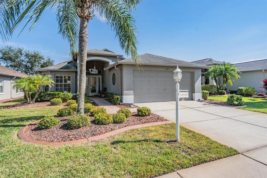 Welcome to this beautifully maintained 3-bedroom home perfectly positioned on the 16th hole with serene pond views! BRAND NEW HVAC, ROOF REPLACED 2016, KITCHEN & BATHROOM UPDATES with extended cabinetry, NEWER APPLIANCES, ALARM SYSTEM. From the moment you arrive, you'll appreciate the pride of ownership and peaceful setting this home offers. Inside, the open floor plan is designed for effortless living and entertaining, featuring vaulted ceilings that create an airy and inviting atmosphere. The formal dining room and great room flow seamlessly to the screened patio, where you can relax and enjoy tranquil views of the fairway and water. The spacious kitchen offers ample cabinet and countertop space, a cozy eat-in breakfast area, and upgraded plantation shutters throughout for a touch of elegance with Corian counters and the kitchen has a beautiful new color palette. The split-bedroom layout ensures privacy for guests, with the second bedroom conveniently located across from its own full bath, separated from the rest of the home by a pocket door. The third bedroom is versatile—ideal as a family room, home office, or craft room. The primary suite is generously sized, complete with a large walk-in closet and an en suite bath featuring a double-sink vanity and step-in shower. With its combination of comfort, function, and beautiful golf course views, this home truly has it all, ready for its next owner to move in and start enjoying the lifestyle! Maintenance includes exterior painting every 7 years, trash, water for sprinklers, lawn maintenance, lawn pest control, and basic cable/internet. 55 & FUN - LIVE THE HERITAGE SPRINGS LIFESTYLE - Resort style living at its absolute finest! Clubhouse with restaurant and bar, fitness, tennis, golf, cards, billiards, dancing and more! SUPERB TRINITY LOCATION, CLOSE TO BEACHES, DINING, SHOPPING, MEDICAL AND AIRPORT! Caution - Adults at Play!