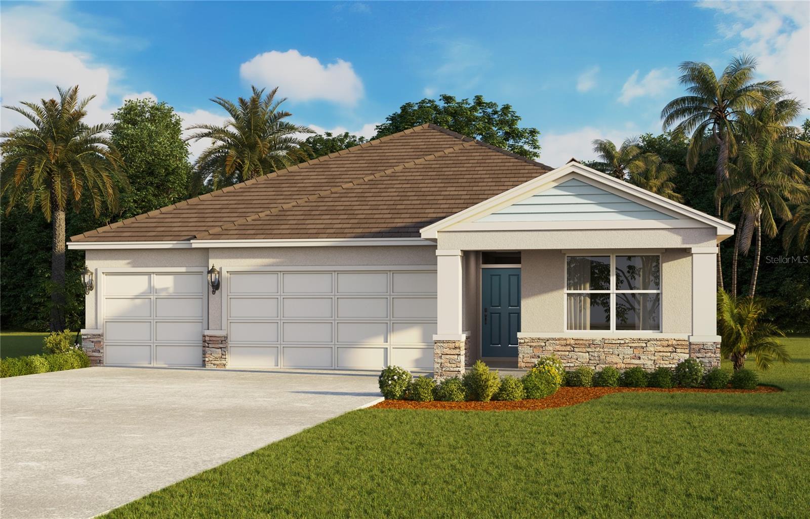 Under Construction. "Discover the Madison, a versatile single-story home at Ironwood. This spacious layout includes 4 bedrooms, 3 bathrooms, and a 3-car garage, making it perfect for modern family living. Inside, the open-concept design seamlessly blends functionality and comfort, ideal for daily living and entertaining. The chef-inspired kitchen features stainless steel appliances, a large center island, and an expansive walk-in pantry, overlooking the living and dining areas.
Enjoy the Florida weather year-round with easy access to the covered lanai from the living space. Each bedroom offers comfort and privacy with Luxury vinyl planks and carpeted floors and ample closet space. The primary suite, at the rear of the home, includes an en-suite bathroom with a walk-in closet, double vanity, and walk-in shower. Additional bedrooms are well-sized, with two sharing a bathroom and one having its own for added convenience. The Madison includes a dedicated laundry room and a 3-car garage, offering ample storage and parking. Advanced smart home technology enhances security and convenience, allowing remote control via your smart device.
*Photos are of similar model but not that of exact house. Pictures, photographs, colors, features, and sizes are for illustration purposes only and will vary from the homes as built. Home and community information including pricing, included features, terms, availability and amenities are subject to change and prior sale at any time without notice or obligation. Please note that no representations or warranties are made regarding school districts or school assignments; you should conduct your own investigation regarding current and future schools and school boundaries.*