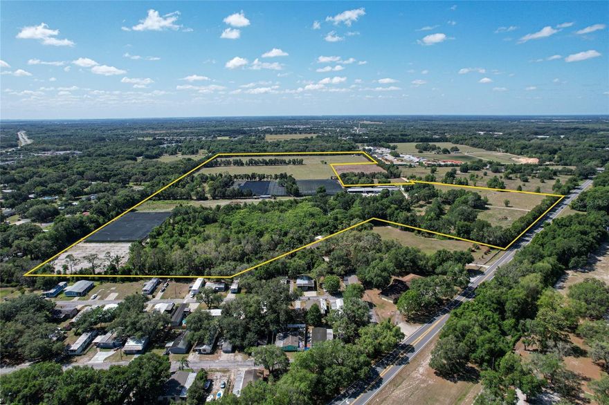 Offering is for a 14+/- acre parcel with an adjoining 73+/- acres (G5068544) also available in Lake County, FL just off S US Hwy 27 and surrounded by explosive growth from The Villages newest expansion as well as other developments. The value is in the land. Located under the county's jurisdiction, property will need to be annexed into the City of Leesburg and rezoned for commercial, professional, industrial or mixed use, currently zoned C-2 & AG with a FLU / Future Land Use of Regional Commercial and access a short distance from US 27 with frontage on CR 33 and Haywood Worm Farm Road making this an ideal Central Florida address that is minutes to  I-75, Florida's Turnpike and 45 minutes to Orlando or Ocala.  All information is believed accurate and correct but not guaranteed or warranted and subject to change without notice. Shown by appointment - do not enter property without authorization.