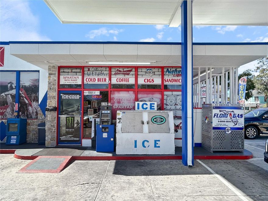 LOCATION LOCATION LOCATION..THIS IS PRIME REAL ESTATE!! Both business and real estate for sale; convenience store and gas station with leasable space for additional income. 4 NEW gas pumps and fuel tanks, with new canopy. Extremely busy location in the heart of Tarpon Springs makes this a huge income generator. No flood zone, no 3rd party agreements which increases your pool margin. Current owner has interested tenants for leasable space, and wants to defer to new owner. Environmental reports available from November, 2025, which he has done annually. 220 amp electric available with separate meters for tenants. Beer and wine license attached to property with approval for new owner. 2 security systems throughout store and outside (total 16 cameras).Store has multiple refrigerators, microwave and sandwich press for customers. Call today for more information. This business is move in ready for new owner!
