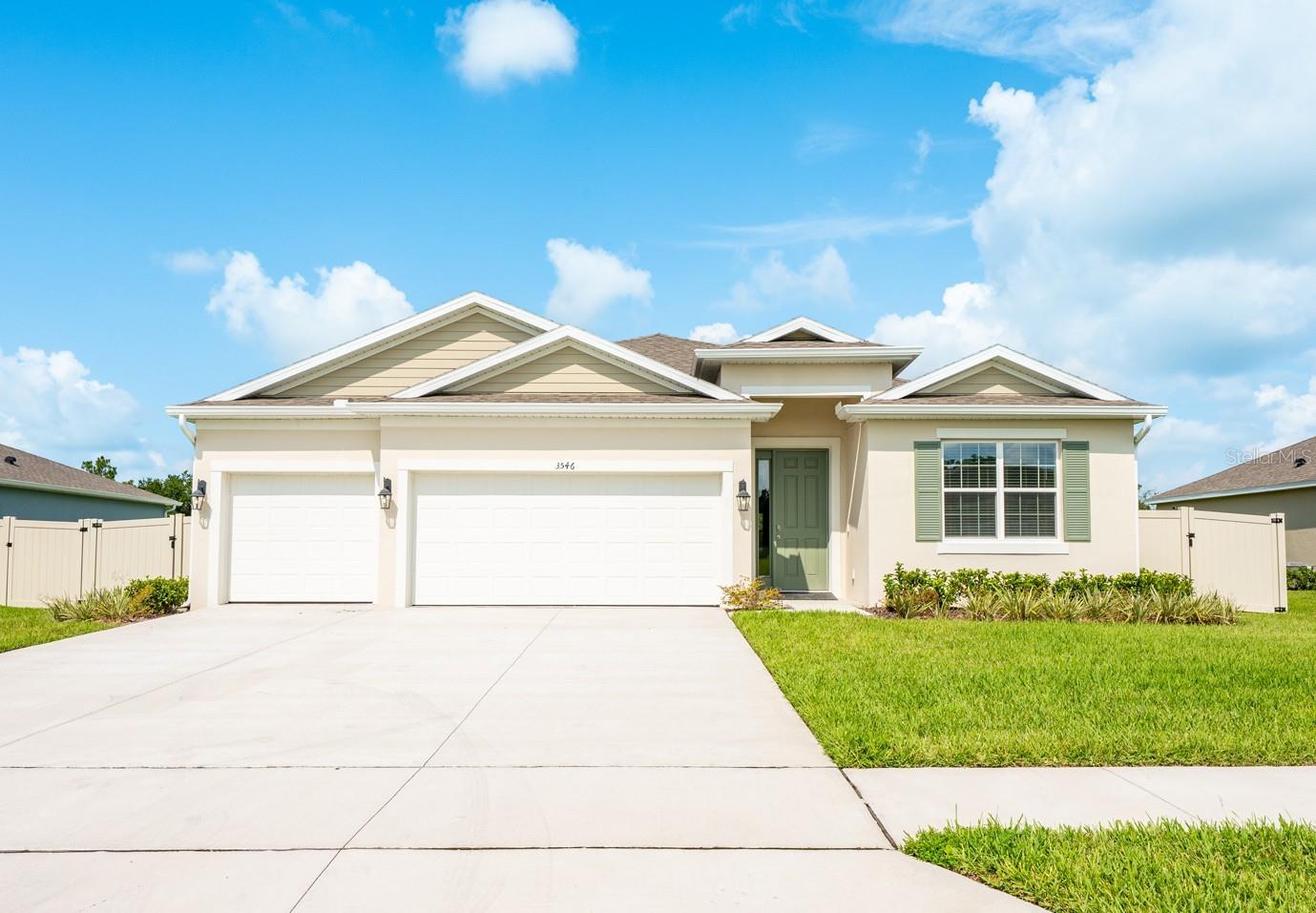 One or more photo(s) has been virtually staged. Ask about a lender provided RATE BUY-DOWN CREDIT on this home / Seller may consider buyer concessions if made in an offer ****BUILT IN 2024 and barely lived in, this beautiful single story 4BD/3BA home in the desirable Nottingham Park community of Apopka offers the modern finishes and MOVE-IN READY appeal today’s buyers are looking for! Set on a spacious .25 ACRE LOT with a FULLY FENCED YARD, this home also features a 3-CAR GARAGE and attractive curb appeal that welcomes you home. Inside, you will be delighted to find WOOD LOOK PORCELAIN TILE FLOORS throughout – absolutely no carpet here! The OPEN CONCEPT design is light, bright, and functional, highlighted by double pane windows and a 3-WAY SPLIT FLOOR PLAN that balances privacy and flow. The upgraded kitchen is at the heart of the home with a stylish, on trend color palette, SUBWAY TILE BACKSPLASH, granite counters, shaker style cabinetry topped with crown molding, and a large ISLAND with bar seating. STAINLESS STEEL APPLIANCES, recessed lighting, a casual breakfast nook, and a huge WALK-IN PANTRY complete this home chef inspired space – all seamlessly connected to the great room for effortless everyday living and entertaining! Your generous PRIMARY SUITE delivers a tranquil retreat with a lovely tray ceiling, DUAL CLOSETS including a WALK-IN, and a well appointed en-suite bath offering DUAL/SPLIT VANITIES, large SOAKING TUB, and separate shower. The secondary bedrooms are ideally placed for flexibility, while a nice sized laundry adds extra convenience. You will enjoy Florida living outside on the SCREENED LANAI, overlooking the privacy fenced backyard - ideal for pets, play or create the outdoor oasis you have always dreamed of. Additional standout features of this home include: the pristine condition throughout, low HOA, and TOP-RATED SCHOOLS – including Wolf Lake Elementary and Middle. With easy access to SR 429, shopping, dining and outdoor recreation like Wekiwa Springs State Park and Lake Apopka, you are perfectly situated to enjoy all that Apopka and the surrounding area has to offer. This home FEELS LIKE NEW and is ready and waiting for you to make it HOME. Call today to schedule a tour!