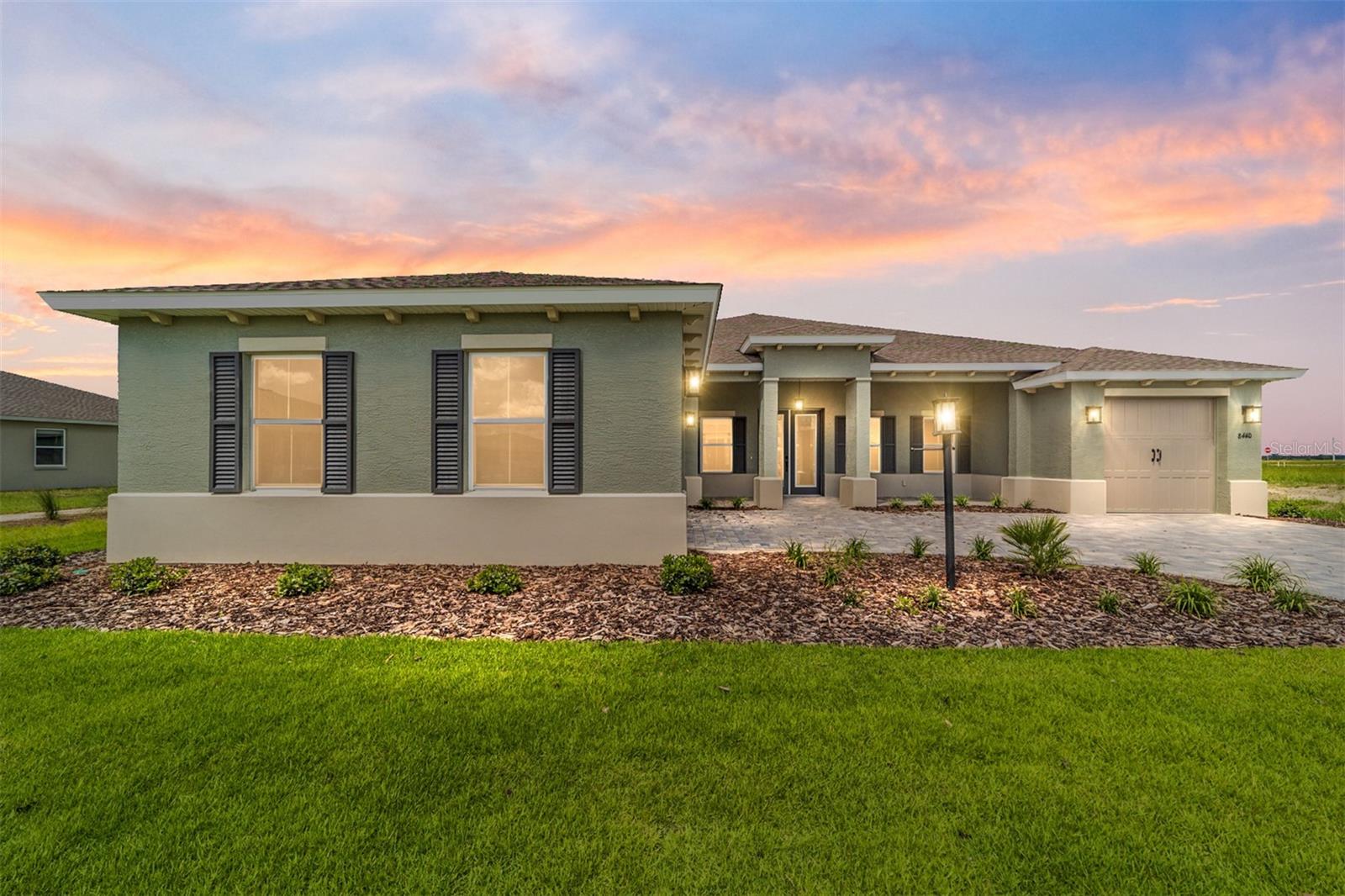 Experience luxury and versatility in this brand-new Aberdeen model in Balfour at On Top of the World. This 3-bedroom, 3-bath home features an open floor plan with tile flooring and elegant tray ceilings throughout. French entry doors welcome you into a bright living space, while a 3-panel sliding door in the living area opens to a screened lanai, creating seamless indoor-outdoor living. The gourmet kitchen is a chef’s dream, featuring a large island with quartz countertops, tile backsplash, staggered cabinets with crown molding, under-cabinet lighting, a built-in oven and microwave, and a 5-burner cooktop. Two of the bedrooms are master suites, providing ultimate flexibility and comfort. The primary suite boasts five windows with blinds, a tray ceiling, his-and-her walk-in closets, and a luxurious en suite with dual sinks and a zero-entry tiled shower with a built-in bench. The second master suite also offers generous space and a private full bathroom. Additional highlights include a split 3-car garage and versatile living spaces designed for entertaining or relaxing. Located in the vibrant On Top of the World community, residents enjoy resort-style amenities, social activities, and an active lifestyle — all in a brand-new, move-in-ready home. Call today for your private showing!