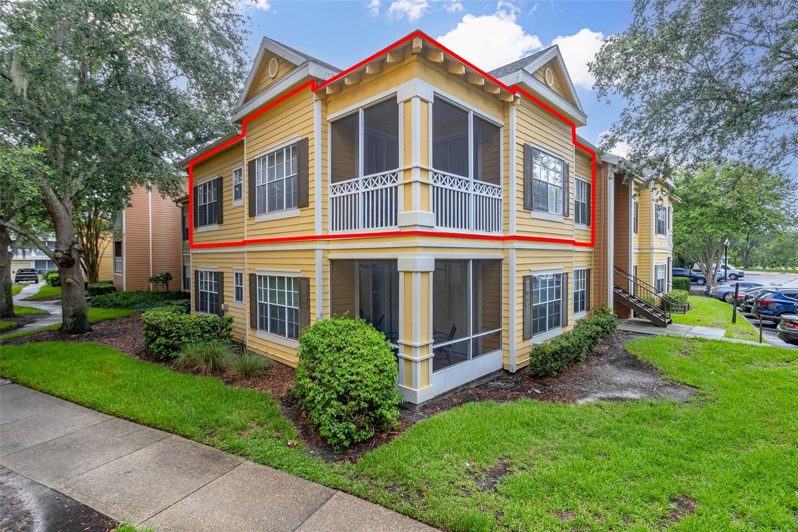 Welcome to your new home on a second floor of a two-story building at the Charles Towne at Park Central community. This stunning 3 bedroom with LAKE VIEW, 2 bath condominium with brand NEW appliances is perfect for families or as a smart investment opportunity. Located just minutes from Orlando’s world-famous theme parks, beautiful beaches, top-notch restaurants, and vibrant downtown, this condo offers unparalleled convenience. The 24 / 7 guard-gated community ensures your security and peace of mind. Inside, you’ll find an open floor plan with a spacious living and dining room combo featuring elegant ceramic tile flooring. The dining alcove opens to a private, fully screened patio, perfect for enjoying the outdoors. The kitchen, equipped with an opening window to the living room and a utility closet that fits full-sized laundry machines, is both practical and stylish. The master bedroom is a true retreat, complete with a walk-in closet and an ensuite bathroom featuring a tub/shower combo. Two additional large bedrooms share a full bath, with one bedroom having direct access, making it ideal for guests or family. This community offers luxury resort-style living with an array of amenities, including five pools, a heated spa, lighted tennis courts, an indoor racquetball court, a huge yoga studio with complimentary fitness classes, a full-sized gymnasium, a 50,000 sq/ft fitness center, a waterside boardwalk, a movie screening room, and an exclusive poolside restaurant. With close proximity to Universal Studios, other major attractions, and easy access to major toll roads and highways, this condo is in a prime location. Whether you’re looking for a vacation home, a starter home, or an addition to your investment portfolio, this property is an opportunity not to be missed.
