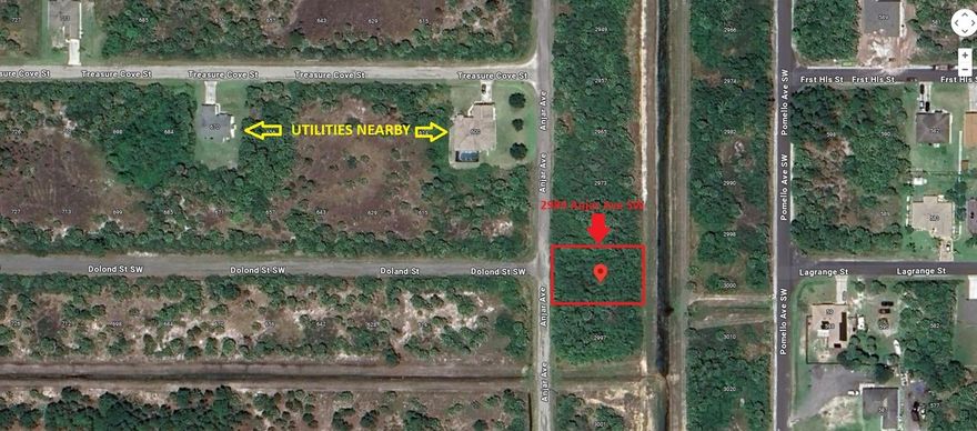 The absolute BEST VALUE in Port Malabar!! Here is your opportunity to own a PRIME lot in the sought after Port Malabar community! This lot is untouched, but utilities are available NEARBY – take a look at the map!  Palm Bay is growing quickly, and Port Malabar is in the hub of it all. Beaches, I-95, A1A, restaurants, shops, watersports, and so much more are all just MINUTES away! Easy access to Orlando’s theme parks and the Space Coast!
**Lot Lines/Boundaries in image should be verified by purchaser**
