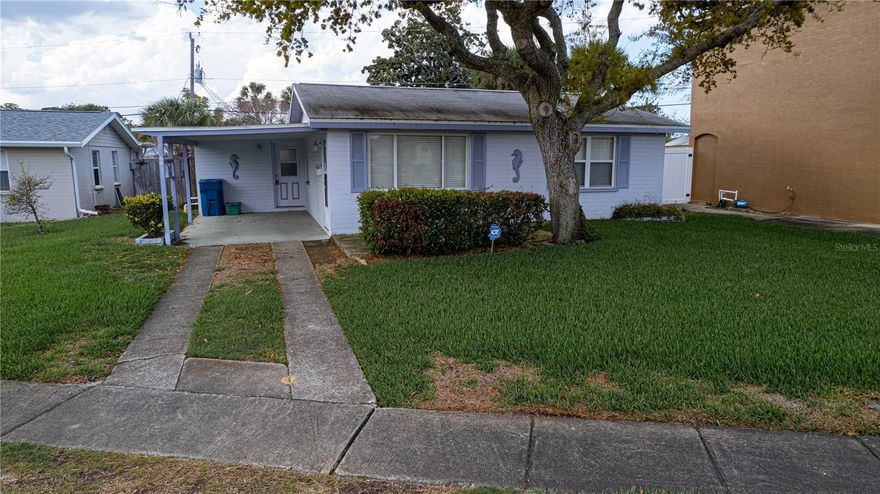 Do It Yourselfers, this is your chance to create your beachside bungalow. Vacant, clean and ready to finish in your own style. A short walk to Tom Renick oceanfront park and Dollar General at the end of the street. Publix, 7-Eleven, Dunkin' Donuts, Circle K and more!