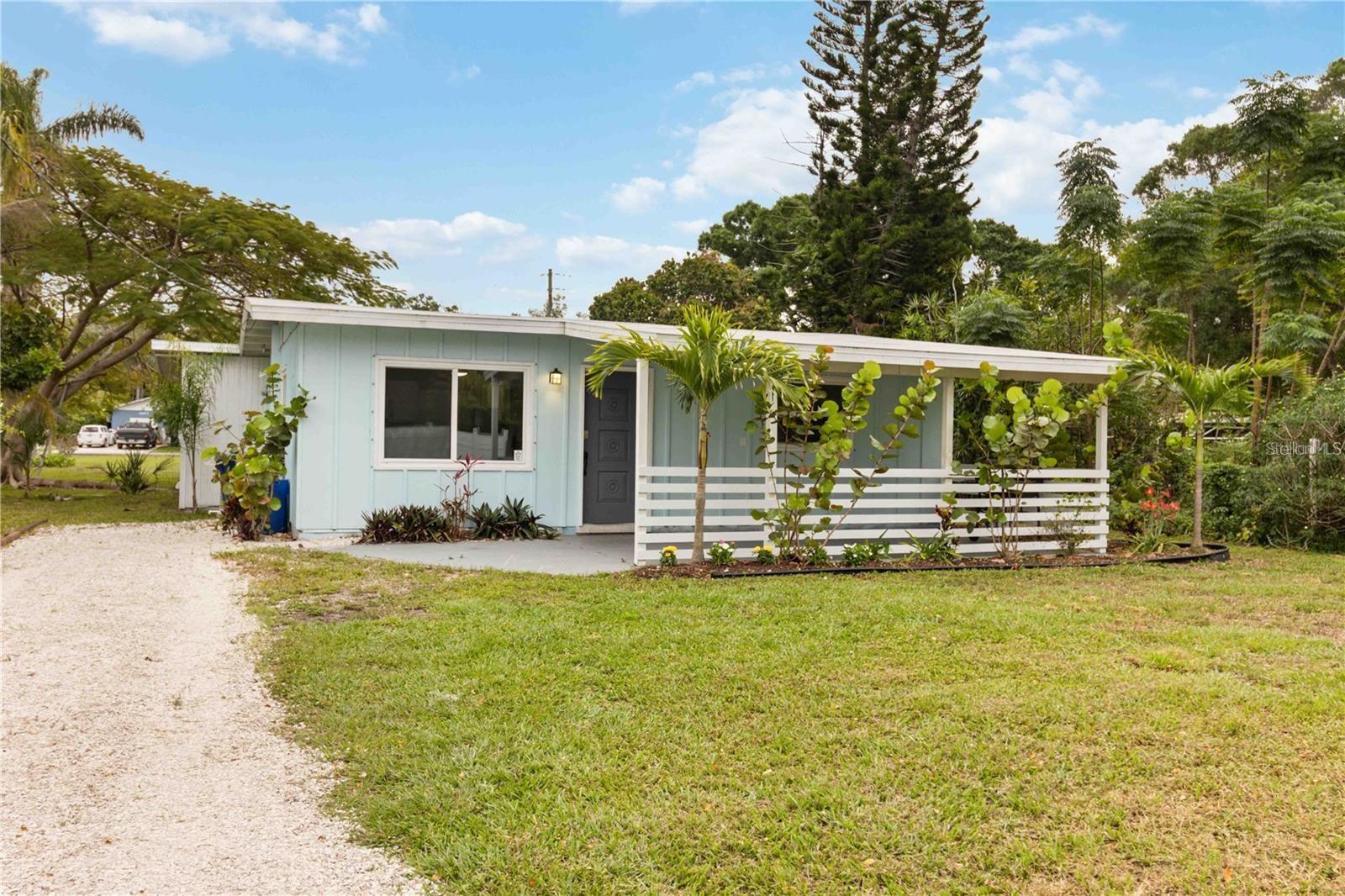 Why Rent When You Can Own?
This fully renovated 2-bedroom, 1-bath gem in Sarasota’s desirable Southgate neighborhood offers the perfect blend of modern comfort and prime location—without the price tag of new construction. Renovated from top to bottom in 2022, this home includes all-new roof, A/C system, windows, septic system, flooring, vanities, lighting, and appliances—giving you peace of mind for years to come.
The stunning kitchen features shaker-style cabinets, sleek countertops, and stainless steel appliances, creating a stylish and functional space for everyday living. The open-concept floor plan fills the home with natural light and provides the perfect setting for entertaining or relaxing.
A newer addition includes a convenient washer/dryer hookup, adding valuable functionality. Enjoy your morning coffee or unwind in the evenings on the covered front porch—a perfect spot to take in the Florida sunshine.
Outside, the large shell driveway provides ample off-street parking. Located in a quiet, friendly neighborhood, this home is close to Wilkinson Elementary and just minutes from downtown Sarasota, world-class beaches, and I-75.
With NO HOA and NOT in a flood zone, this home is ideal as a primary residence, seasonal getaway, or income-producing investment property (Airbnb/short-term rental friendly).
Don’t miss this opportunity to own a beautifully updated home in one of Sarasota’s most convenient and sought-after locations!