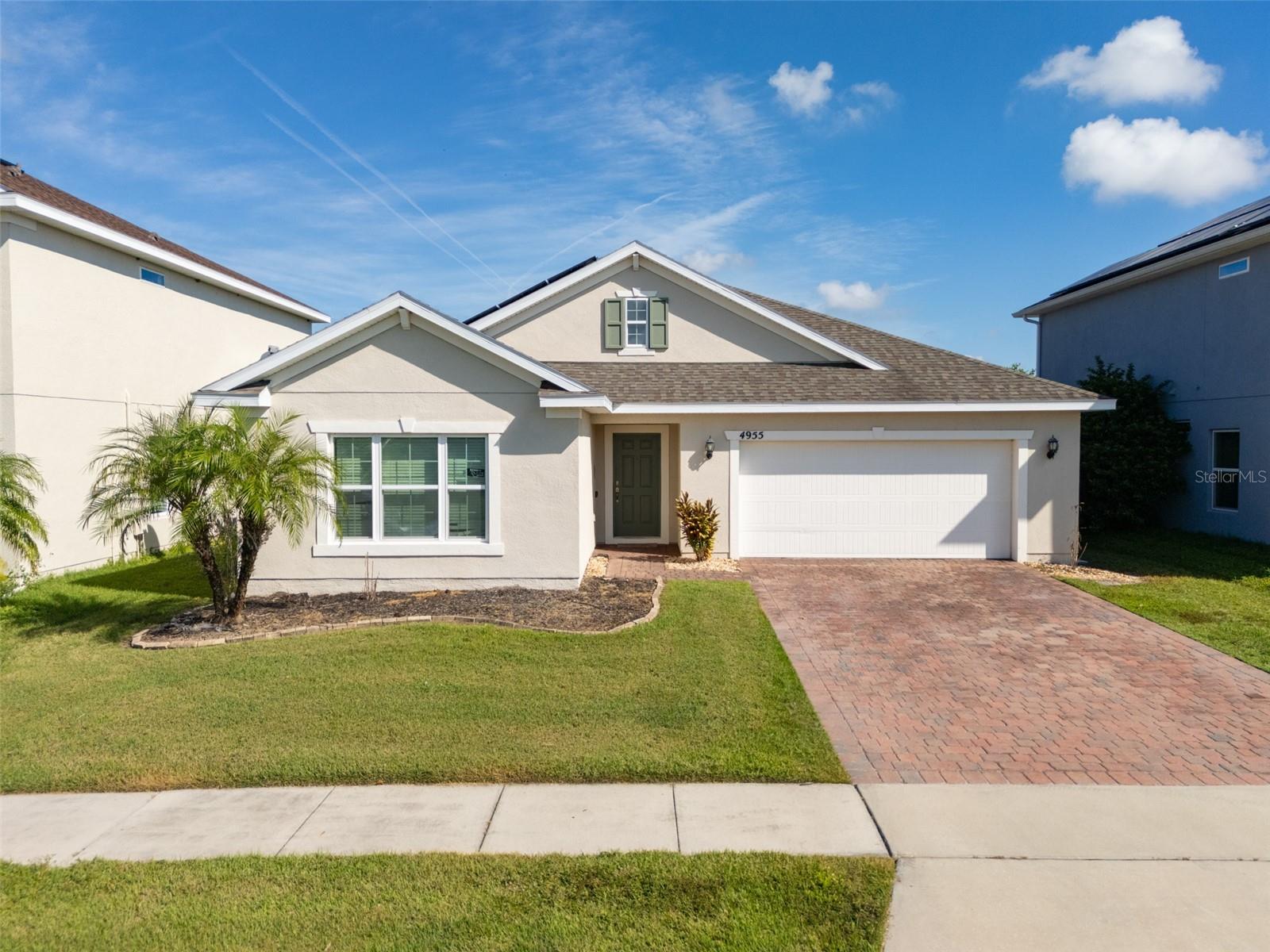 Step into this beautiful home located in the exclusive Waterview Estates community. This spacious residence features 3 bedrooms, 2 full bathrooms, and tile flooring throughout the main living areas. The oversized primary suite is a true retreat, offering a luxurious shower, and a custom walk-in closet with built-in shelving.
The heart of the home is the chef's kitchen, boasting a large island, pendant and recessed lighting, and an open layout that flows seamlessly into the living and dining areas, perfect for family gatherings and entertaining.
A bonus flex room offers endless possibilities as a 4th bedroom, office, studio, or game room.
Step outside the dining room to a screened-in back porch and enjoy peaceful conservation views. Solar panels are paid off in full for a lower electric bill. A must see before it gone!