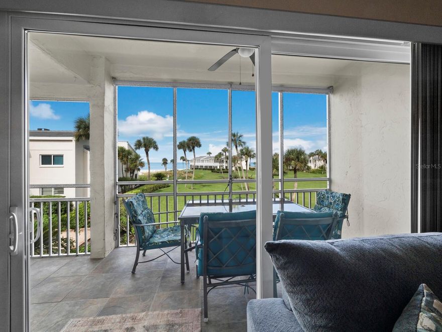 Looking for a beachfront home on Longboat Key with direct Gulf access? This 2-bedroom, second floor condo offers the island lifestyle you've been searching for—a waterfront community, stunning sunset views from the lanai, and steps to the beach. Located in Longbeach Condos on Longboat Key, this turnkey furnished, coastal Florida condo features 2 bedrooms, 2 bathrooms, and 1,170 square feet of living space. The comfortable floorplan features a bonus room for bunks, an office, or a reading room, a wide galley kitchen with Corian counters and tossed marble tile backsplash, in-unit washer/dryer, tile floors throughout, and a private balcony with views of the Gulf. At 19.5 base flood elevation, this unit survived last year’s hurricanes without water intrusion. Longboat Key Living means beach access, world-class golf courses, and waterfront dining just minutes away. The Longbeach community offers 3 acres of gulf front, beach property, amenities like heated pool, club house, open parking, private beach access, kayak storage and tennis. You're 15 minutes to St. Armands Circle shopping, 20 minutes to downtown Sarasota, and close to world-class fishing charters from Cortez Fishing Village. This barrier island property is perfect for full-time Florida living, a vacation home, a snowbird retreat or investment rental property. The location puts you near Coquina Beach, Marina Jack, and easy access to Sarasota-Bradenton International Airport.