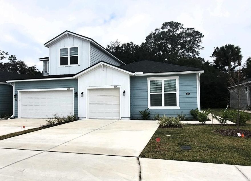 Immaculate, never occupied 3-bedroom, 2 bath, single car garage townhome is now available for your living pleasure! Fabulous, sparkling kitchen features refrigerator, built-in oven, microwave, stovetop, range hood, disposal, dishwasher, pantry, granite countertops and handy breakfast bar. Primary bedroom has an ensuite bathroom equipped with a double sink quartz vanity and walk-in shower. The secondary bath has a tub and shower combo. Inside laundry closet is complete with a washer & dryer. Garage has door opener and a nicely finished floor. Landscaping is included in rent. Entry to the townhouse is through the side door or from the garage. Location is simply wonderful if you enjoy nature, restaurants and convenience. The beach is a short 9-minute drive away and Publix is 2 miles away. If walking is your thing, there are nearby trails or you may walk to European Village with its various restaurants and shops as it is only 1 mile from the townhouse. The nearest golf course is also just about 1 mile away. Use of a community clubhouse w/party kitchen and a community pool are included in your rent. This is a no pet, no smoking property.