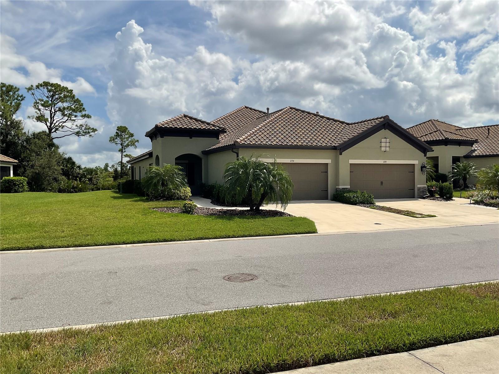 Beautiful spacious 2 Bedrms + den/office, 2 Full Bath VILLA HOME with attached 2 car garage located in the gated VICENZA Community at the end of Laurel Rd East , bordering Myakka Park. Impact Widows & Doors, Quartz Countertops. Enjoy the Club House, heated pool/spa, pickle ball & bocce courts, walking trails, dog park and other fun activities. Enjoy maintenance free living minutes from Nokomis & Venice beaches, shopping, and restaurants!!