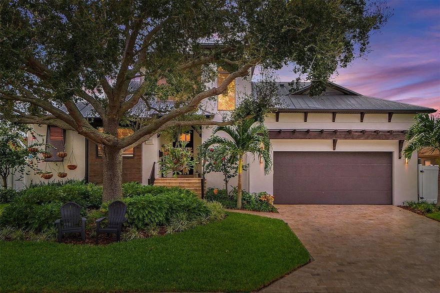 Available for the first time offering you the chance at owning the pinnacle of luxury waterfront living.  Located in the desirable neighborhood of Patrician Point, which is mere miles to Downtown St Petersburg. Soaring 10ft ceilings combined with breathtaking water views from the moment you enter this 2017 custom built Frontier Home will immediately put this home at the top of your list!  This home was methodically designed to highlight the incredible water view from nearly every room in the home. Generous living space flows seamlessly from one room to the next. Highly desirable one level living everything including the primary bedroom is on the first floor. Second floor features 2 generous bedrooms with a jack and jill bathroom and built in study/homework area. Chef's dream kitchen with all the bells and whistles including 5 burner gas range, double oven, pellet ice-maker, custom cabinets offering storage galore plus a walk-in pantry.  High end backsplash and tiling throughout the home as well as custom woodwork throughout. Tray ceilings, decorative beams, and strategically placed wainscoting really set the tone for this luxurious custom built home.  Located conveniently off of the kitchen is a showstopping powder bathroom that also doubles as a pool bath. Fully equipped laundry room with extra sink, folding, and hanging space. Living room with remote controlled blinds and sliding doors that open up to the incredible outdoor living space. Primary bedroom with expansive en-suite bathroom with soaking tub, separate shower stall, water closet, and walk-in closet. You will never want to leave home after experiencing this waterfront dream come true outdoor space. Incredible views make for perfect dolphin watching while you dine or entertain. Built-in Twin Eagles gas grill,  powered shades, and stained tongue in groove wood ceilings coupled with misting fans to make this a place you will enjoy year round. Sparkling heated saltwater pool with swim shelf, bench, fountains and LED pool lighting. New seawall, new dock with polymer wood, new 10k pound lift. Oversized 2 car garage with 10' door makes parking a larger SUV a breeze. Travertine driveway, walkways, and front patio. Easy access to the fully functional standing attic space with icynene insulation and walking planks making storage a breeze.  This home will not last long. Please call today to schedule a private showing. Located minutes (by land or sea) from downtown St. Petersburg’s shopping, dining, Yacht Club and museums.