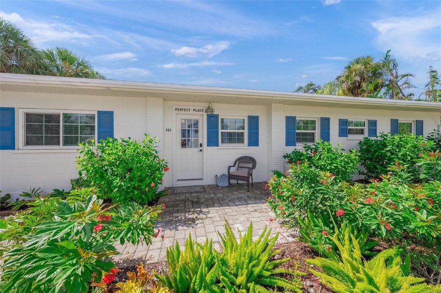Coastal elegance meets modern living in this beautifully updated Holmes Beach retreat located on the peaceful stretch of 57th Street—one of the narrowest parts of Anna Maria Island. This prime location offers the least crowded beach access on the island, just steps from the shoreline.

The home features sun-drenched interiors, thoughtfully designed living spaces, and a lush backyard ideal for both entertaining and relaxing. Recent upgrades include a refurbished large, heated pool completed in 2024 with a new pool heater, plus pool and AC equipment elevated seven feet above sea level for added peace of mind. Saltwater-resistant terrazzo flooring and moisture-proof six-inch plastic baseboards are tailored to beachside living. A secure eight-by-ten shed with keyless entry adds convenient outdoor storage.

Smart home features include Wi-Fi control of the thermostat, sprinkler system, pool pump and temperature monitor, and security cameras, including one with 360-degree remote view. A 5G wireless router keeps the home connected for just $30 per month, eliminating the need for cable.

Additional property highlights include a whole-home water softener, reverse osmosis water filtration for the kitchen spigot and ice maker, three TVs, a sound bar with subwoofer and Bluetooth connectivity, and all-new furniture and appliances purchased in 2024, including the washer, refrigerator, and stove. Beach essentials such as a bike, buggy cooler, eight beach chairs, and several umbrellas are included. 

Outdoor amenities include a weatherproof aluminum ping pong table, screened lanai (new in 2022), and stylish lanai furniture. The property also includes reinforced door panels designed to make the home watertight up to 32 inches above ground level (5.5 feet above sea level).

Located within walking distance to restaurants, boutiques, a seafood and specialty grocery market, clothing shops, hardware stores, and multiple ice cream shops. This home also offers nearby access to lighted tennis courts, pickleball, basketball, baseball fields, and two dog parks.

This meticulously maintained property offers exceptional versatility and comfort in one of the most coveted locations on Anna Maria Island.