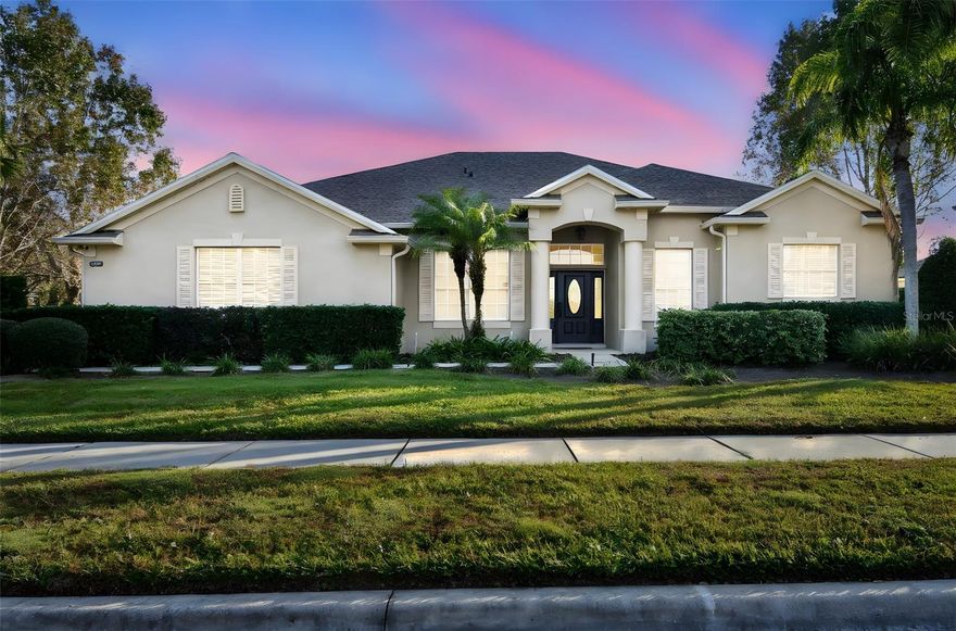 One or more photo(s) has been virtually staged. This home offers a lifestyle centered on comfort, connection, and relaxed Florida living—ideal for growing families, down-sizers, or multi-generational households. Mornings begin in the bright living room, perfect for starting your day with a steamy cup of coffee, while the private office provides an effortless work-from-home retreat. The separate dining room sets the stage for holiday gatherings and weekly family dinners. The open kitchen, with its spacious island breakfast bar and abundant cabinetry, flows right into the family room for easy everyday living and entertaining. The primary suite enjoys its own private wing of the home, offering a peaceful retreat with two walk-in closets and a spa-inspired bathroom featuring dual vanities, a garden tub, and a walk-in shower. On the opposite side of the home, two additional bedrooms share a cozy hallway and full bath, making it perfect for family or guests, while a third bedroom and bathroom in the rear create an ideal private space for in-laws or visitors. Peace of mind comes with thoughtful updates including a 2023 roof, 2020 AC, and 2021 water softener. Outdoor living shines with a covered lanai made for evening relaxation and weekend cookouts, overlooking a fully fenced backyard offering privacy, play space, and room for pets. Weekends are made for enjoying the community pool and playground, exploring nearby restaurants, shops, and entertainment. With quick access to I-4 and 429, spontaneous trips to the beaches, theme parks, and Central Florida adventures are always within reach—this home is a lifestyle you’ll love coming home to. Schedule your showing today!