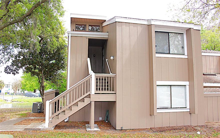 This charming 1-bedroom, 1-bath upstairs condo is ideally located near Universal Studios, major shopping destinations, and convenient highway access. The unit features tile flooring throughout and boasts high ceilings that create a bright, open feel. Enjoy the added convenience of an in-unit washer and dryer, along with a full set of appliances including a stove, microwave, and dishwasher. Step outside to your own private, screened-in back patio—perfect for relaxing after a long day. Located in the desirable Windhover community, residents have access to a variety of amenities including a sparkling swimming pool, tennis courts, scenic walking trail, and a peaceful canal setting. A great combination of comfort, convenience, and community living!