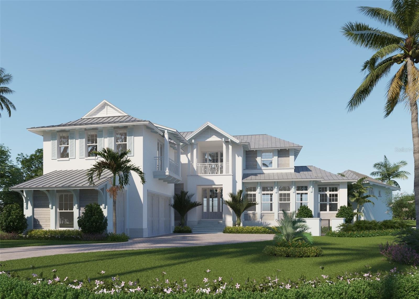 Under Construction. New Custom Waterfront Build now underway at Hill Tide Estates! This 5-bedroom 5 bath home orchestrated by Architect John Cooney will offer over 6,100 square feet of living space. BCB Homes will construct the home on over 150 feet of water frontage overlooking Boca Grande pass and Charlotte Harbor, aka ‘The Golden Corner’. The new owners thoughtfully designed the home for entertaining guests while capturing water views from nearly every room. This unique interior plan will feature a club room, game room, and an upstairs lounge offering panoramic seascape unmatched anywhere in Southwest Florida. Two additional half baths will accommodate guests along with an elevator offering convenient service to the second level. The outdoor living space will include a special dining area with summer kitchen, and a separate sitting enclave overlooking the pool & garden. From the rear Lanai, a lush, landscaped pathway will guide you to the Private beach and direct access to the exclusive HTE Fishing Pier. The timeless Old Florida style architecture will feature a Mahogany impact rated entry door, Cypress wood Corbels, custom metal roof installed on self-adhering waterproof underlayment, and 10ft impact rated sliding doors. Custom wood moldings will charm every room, along with tongue and groove ceilings, and custom wood cabinetry by Ruffino. European ivory oak flooring will compliment the Level 5 smooth finish walls, and solid Timberland doors throughout interior. BCB Homes has built over 400 Custom Homes in the last 25 years in Southwest Florida. Their specifications exceed industry standards which continues to ensure homes are most durable for Florida’s climate and weather. Storm protection will be a focal point of this home, combining impact glass with remote hurricane shutters, first & second floor concrete block structure, and a sand float stucco concrete ‘Board & Batten’ exterior finish. Energy efficiency and Building Science will be a comprehensive practice during the construction process. These procedures will include: spray foam insulation throughout building envelope, fresh air dehumidification systems, sound insulation throughout interior walls, high efficiency HVAC systems, wash-down testing on every window and door, and testing of plumbing and duct work before drywall by BCB building science technicians.