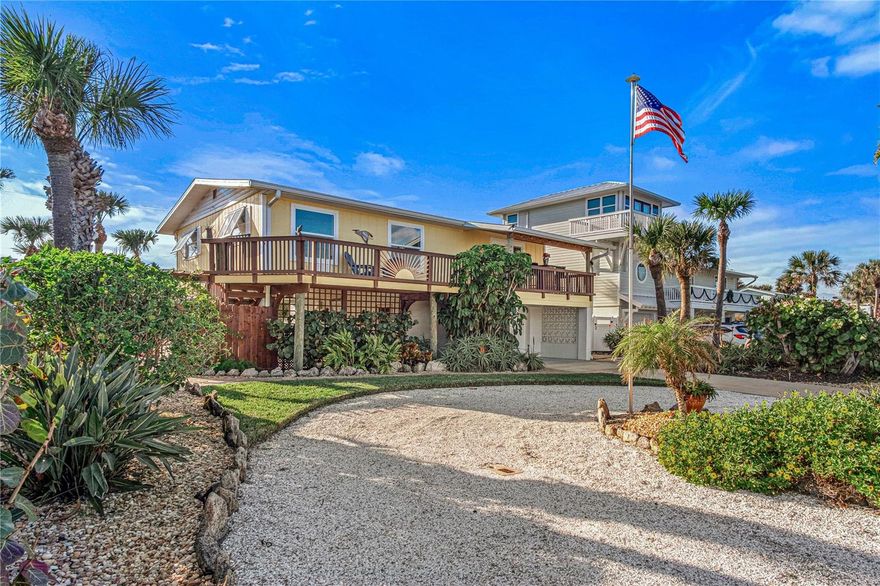 Beautifully positioned in the highly desirable Van Kleeck oceanfront neighborhood, this elevated coastal retreat offers the perfect blend of location, comfort, and seaside living.  The beach access on the NO DRIVE beach is just steps away, allowing you to enjoy the ocean breeze, sunrise walks, and the peaceful rhythm of coastal life.

Set on an impressive 17-foot elevation, this recently renovated beach home features three bedrooms and two bathrooms and offers both ocean and sunset views. Watch the waves, sunrises, and even rocket launches from the ocean-facing deck and front windows, while rear-facing windows capture beautiful sunset skies.

Inside, the open-concept kitchen, dining, and living area is filled with natural light and designed for easy coastal living. The kitchen is equipped with a gas stove, refrigerator, dishwasher, microwave making it move-in ready. Recent upgrades include new sheetrock, new windows, a new AC system, a whole-house standby generator, and high-speed Wire3 fiber optic internet (2.5 Gig).

Outdoor living is a true highlight, featuring a newly renovated upper Trex deck facing the ocean, a spacious paver patio with a built-in gas fire pit and large spa, lush gardens, sprinkler system, and an outdoor shower—perfect after a day at the beach. A covered patio area offers flexibility and can easily be converted into additional enclosed living space or a carport. The home also includes a garage with a new opener.

With low taxes, no flood zone, and no HOA, this property offers outstanding value and flexibility. Whether you’re seeking a retirement retreat, primary residence, vacation home, or rental opportunity, this charming beach house also presents excellent potential for future renovations or expansion.

Located in a quiet, friendly oceanfront area, this home provides a rare opportunity for coastal living in a highly sought-after location just steps from the beach.