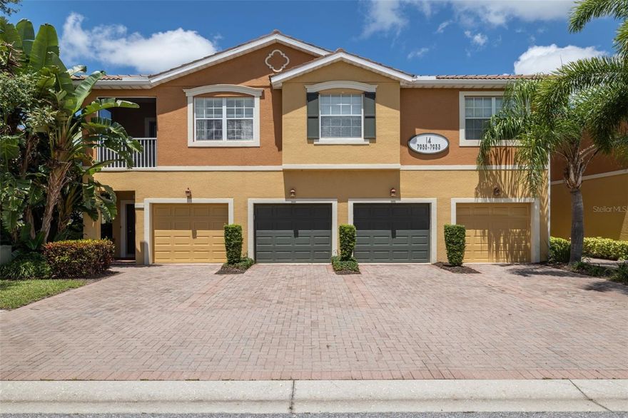 Now available! This beautifully maintained 3-bedroom, 2-bath unit is located in the highly sought-after gated community of Stonehaven. Offering a light and open layout, the home features high ceilings, granite countertops, wood cabinetry, and premium vinyl flooring throughout. Enjoy peaceful garden views from the screened-in patio and the convenience of a private one-car garage. The spacious kitchen is equipped with a refrigerator, electric stove, microwave, dishwasher, and includes an in-unit washer and dryer. Ceiling fans are installed in every room for year-round comfort. Stonehaven offers excellent community amenities including a heated pool with cabana, playground, and gated security. Ideally situated just 6 miles from the world-renowned Siesta Key Beach and close to Palmer Ranch, Legacy Trail, shopping, dining, fitness centers, and major roadways. One small pet is allowed with approval from the Condo Association (under 45 lbs. Pet rent is $25/month per pet. Offered at $2,400/month, which includes water and sewer. Security deposit is $3,600. Renters insurance is required.