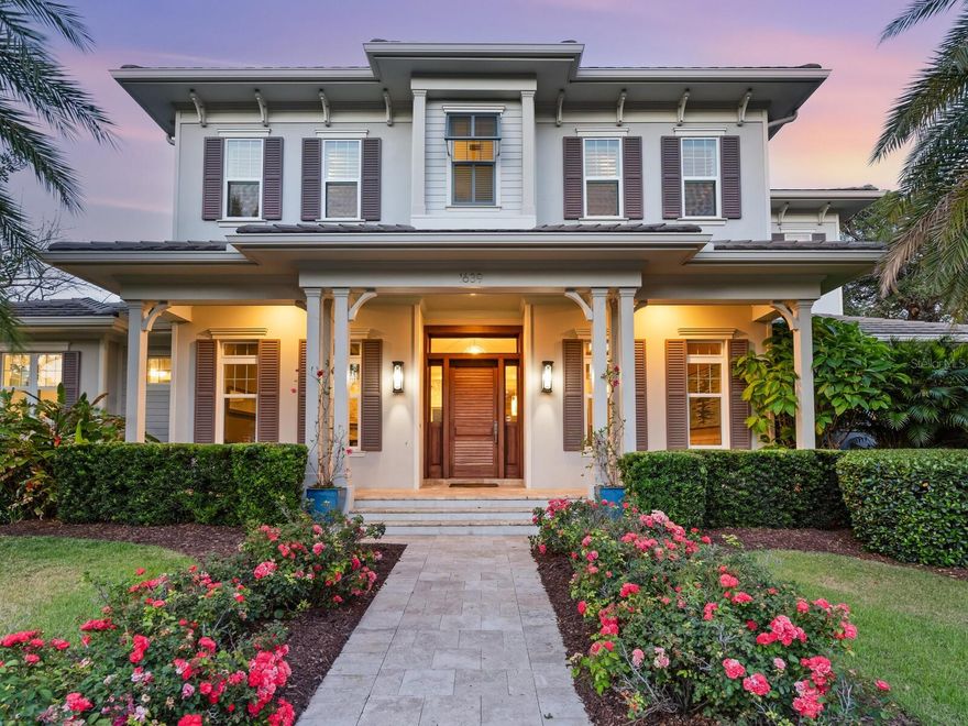 Welcome to an unparalleled lifestyle of luxury and comfort in this stunning 5-bedroom, 6.5-bathroom home located in the prestigious West of Trail neighborhood spanning 4,442 square feet. Downstairs offers a private primary bedroom suite, an office, and an additional guest suite, while pocketing sliding glass doors seamlessly blend indoor and outdoor spaces for entertaining. Upstairs features three en-suite bedrooms, a second office, and bonus room space. Step outside to resort-style amenities including covered outdoor living spaces, an oversized pool, and a spa, with a full bathroom and storage for convenience. This home is equipped with an elevator, upstairs laundry hookup, natural gas, and an oversized 3-car garage. Within walking distance to Southside Village and a short drive to downtown Sarasota, enjoy proximity to the area's finest amenities, including gourmet dining, boutique shopping, and cultural attractions. Experience the height of luxury living in one of Sarasota's most sought-after neighborhoods. Schedule a private tour today and discover the unparalleled elegance and sophistication of this West of Trail residence.