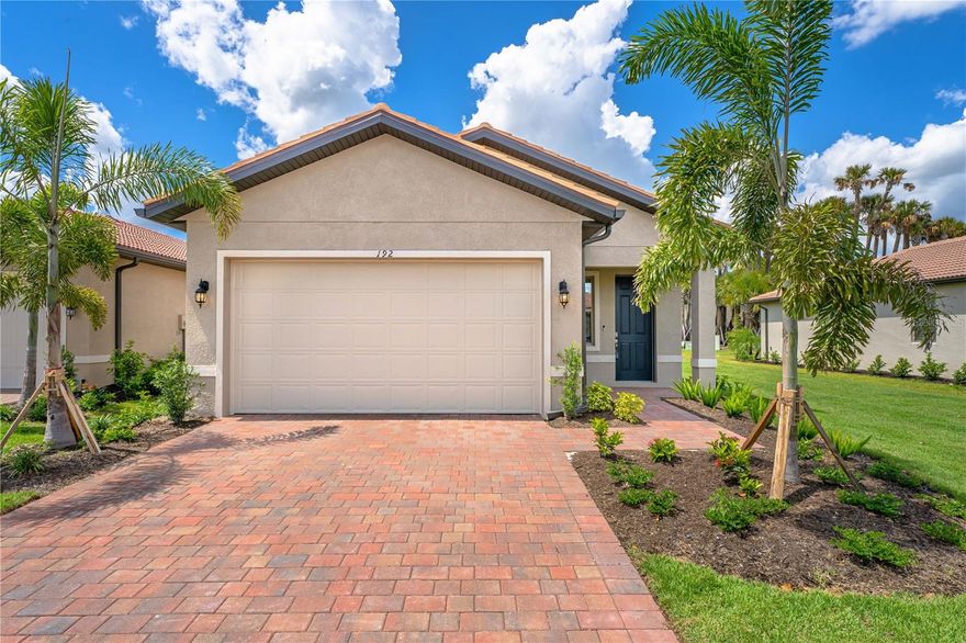 This is the One! *Welcome to your dream home*This exceptional property is part of the brand new Cottage Series at Toscana Isles, showcasing the finest in modern design and luxury*The Avery floorplan offers a generous 1444 sq ft of living space under air, providing ample room for comfortable living and entertaining*As you approach the home, you'll be captivated by its stunning tile roof and the charm of the brick paver driveway, setting the tone for the elegance and quality that awaits inside*Step through the front door and be greeted by an open and inviting great room plan*The attention to detail is evident with crown molding, as well as a beautiful combination of tile and carpet flooring*The kitchen is a true highlight, boasting stainless steel appliances, light and bright cabinets, and exquisite quartz countertops, creating a stylish and functional space where culinary masterpieces can be created*One of the notable features of this home is the brand new plantation shutters throughout, adding a touch of sophistication to each room*The generous primary bedroom offers a tranquil retreat, complete with a spacious walk-in closet. With two additional bedrooms and another full bathroom, there is plenty of room for the whole family or guests. The attached 2-car garage provides convenient parking and storage space*Step outside to your brand new pool with a screened-in pool cage, creating the perfect private outdoor retreat to enjoy year-round*Toscana Isles is a gated community where lawn maintenance is included, allowing you to enjoy a low-maintenance lifestyle. Indulge in the fantastic amenities, including a heated community pool, club room, and fitness center, all housed within an impressive 8,000 sq ft Clubhouse*The community is designed for an active lifestyle, offering opportunities for fishing, kayaking, and canoeing on the scenic 60-acre lake*Centrally located, this community offers easy access to Venice Island, renowned for its fabulous beaches, fine dining establishments, and diverse shopping options*Experience the best of coastal living while enjoying the convenience of a prime location*Don't miss out on this incredible opportunity to own a home in the prestigious Toscana Isles. Schedule a showing today and be prepared to fall in love with this exceptional residence*Act quickly, as homes of this caliber and in such a sought-after community are in high demand*Experience the epitome of luxury and coastal living in this remarkable home*