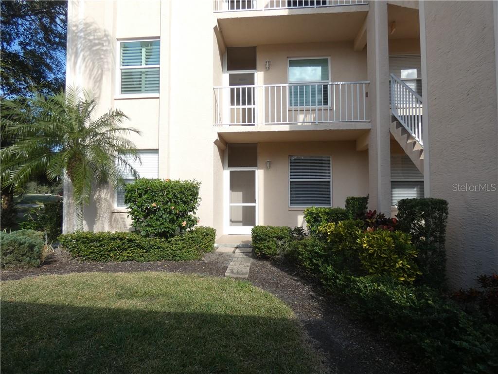 RENTED, DEC 2025 JAN THROUGH APRIL 2026: GROUND FLOOR END UNIT at Stoneybrook Terraces, spacious vacation rental with golf course view, bright and cheerful, designer decorated, new carpet, new furnishings, new paint, new appliances, immaculate and offering all you will need for a few months in the sunshine. Golf membership transfers to the tenant if desired. The Terraces has tennis courts and the all-popular pickleball plus heated pool and is the closest community to the impressive clubhouse where you will find a fitness center, large heated pool, and, of course, the newly modernized 18-hole Kipp Schultes premier designed golf course, impeccably maintained, Har-Tru lighted tennis courts and all the activities you would expect from a country club. Stoneybrook is a gated community located on Palmer Ranch just minutes from Siesta Key beaches, shops, and restaurants. The Legacy walking and biking trail is two blocks from the entrance, the YMCA, Publix, CVS, Walgreens, and several banks are nearby.