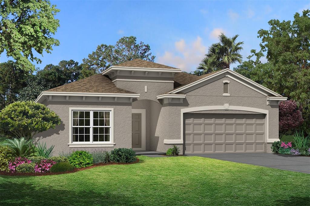 Under Construction. Are you looking for a home that truly feels like home? The Madeira II gives you that feeling like no other. This home greets you with a two-car garage and a covered entry with the front door leading you right into the foyer. Off to the side of the entrance, you will find the two bedrooms separated by a full bath. Further into the home there is another bedroom tucked away to one side, which is the perfect room to host guests in. At the back of the home is the family room, which is situated parallel to the kitchen, making your trip for a snack during your Netflix marathon quick and easy. The kitchen is a beauty on its own with a wraparound granite countertop and a nice island facing the family room, so even when you're in the kitchen you still feel like you are with everyone else in the family room. You will find the Breakfast nook conveniently located at the back of the kitchen, which makes cleaning up and serving dinner much easier. When you find yourself overeating during Thanksgiving, which will happen, just take a step outside through the door in the breakfast nook that leads out to the lanai for a nice stretch and breather. On the other side of the home across from the kitchen you will find the master suite, which features a massive walk-in closet, dual vanities, a large tub, a walk-in shower and an enclosed toilet. Now it's time to see this home with your own eyes, contact us today to schedule a tour!