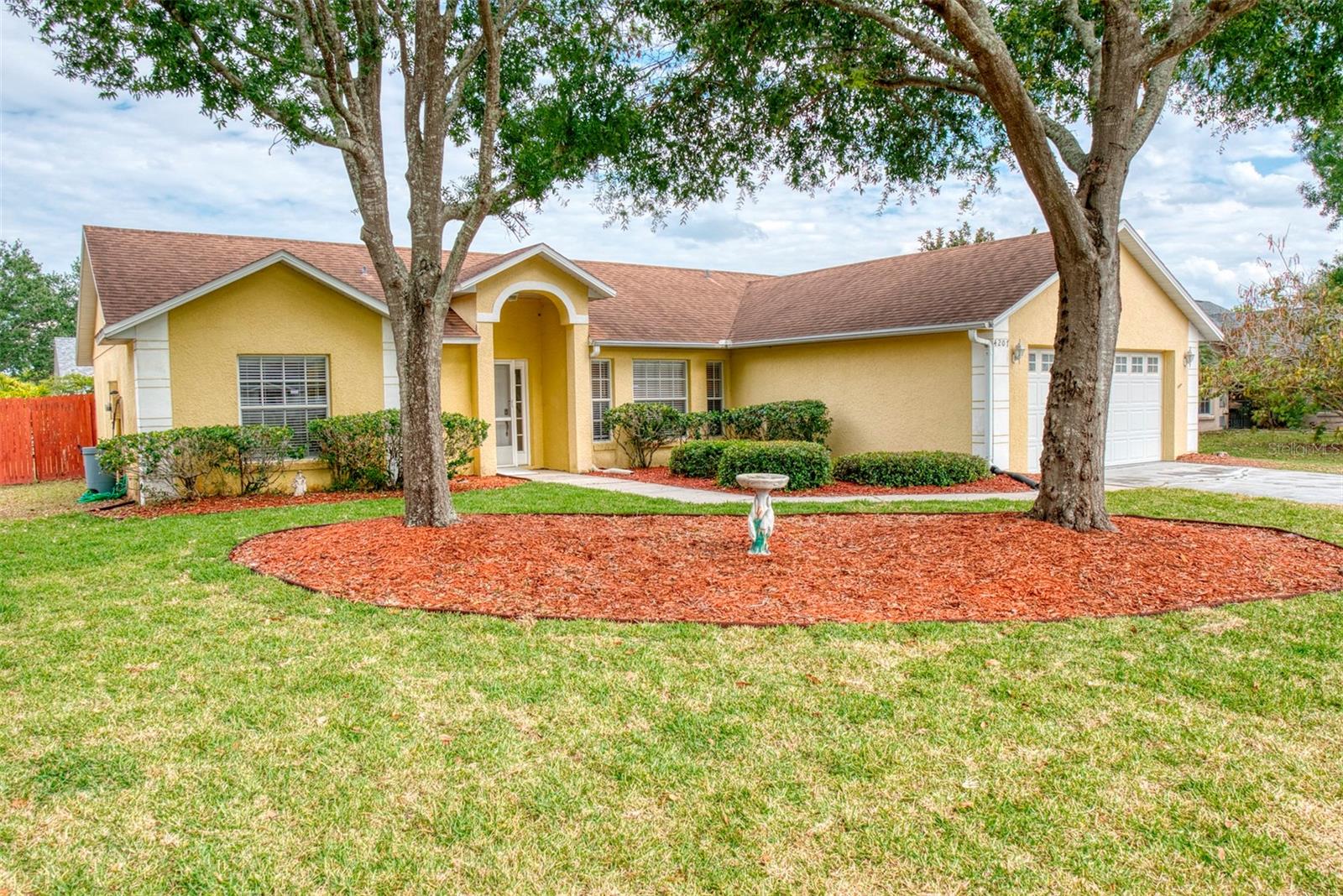 Nestled in the sought-after community of Canoe Creek Lakes on a quiet street you will find this beautiful newly renovated move- in ready 3 bedroom 2 bath home. The open floor plan offers a formal living/dining room, family room, large eat in kitchen, with a split bedroom plan. It has a screened porch with an additional open area perfect for grilling out. The fenced backyard has plenty of space to add a pool if desired. This home is conveniently located just minutes from the Florida Turnpike entrance. Growing St. Cloud has lots of FUN to offer all residence. Shops, Dining, Nature... St. Cloud has it all.