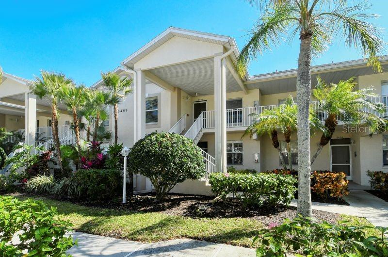 Beautiful updated end unit condo in the Arbor Greens sub of Stoneybrook Golf & Country Club ! This condo is a perfect opportunity for a buyer who wants the Country Club Lifestyle without a Golf Membership. Social Membership is mandatory and provides Club amenities like tennis, fitness center, heated pool, clubhouse dining and lots of activities. Arbor Greens has it`s own pool, tennis court and BBQ Grill. Tucked away in a quiet area away from busy fairways, this well maintained condo on the second floor with a bright and open floor plan has a peaceful private view of the greenbelt and wooded preserve. Step inside to discover an inviting living space with high ceilings and lot`s of light. The rarely occupied condo has been freshly painted and tastefully updated. The spacious living room has plenty of space for a dining area and opens up to a screened lanai which extends the living space. The Master bedroom has a bay window designed for an additional sitting area, his and her closet and a well appointed en-suite bathroom. The den, which is currently being used as an office, can also be used as a third bedroom. The window in the den/study brings in a lot of light. Kitchen and bathrooms are beautiful renovated and re-plumbed. Carport and great storage room for the owners and additional guest parking available. Stoneybrook Golf & Country Club is a premier community within Palmer Ranch located minutes from Siesta Key, the #1 beach in the USA. Palmer Ranch features the Legacy trail, an 18.5 mile multi-use recreational rail trail connecting Sarasota and Venice. You will also enjoy great shopping and fine dining opportunities. Not to forget the cultural and entertainment of the Sarasota / Venice area which will be a pleasure to explore.