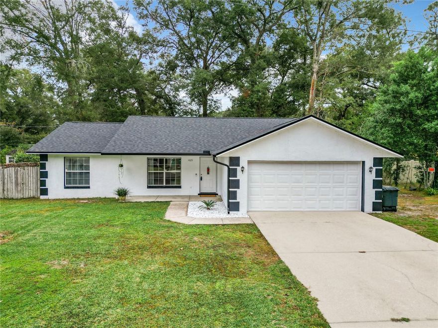 Welcome tho this beautiful home perfect for families and individuals looking to retire in the beautiful city of Ocala. Furniture is negotiable!! Brand NEW Roof, Luxury vinyl flooring. Sitting in a quarter of acre lot this charming residence offers a peaceful and inviting living environment, making it an ideal place to call home. With three spacious sized bedrooms, there is plenty of room for the whole family or visiting guests. Each bedroom offers a private and tranquil retreat perfect at the end of the day. The master suite stands out with its en-suite bathroom and walk-in closet, with dual sinks and perfect walk-in shower size. This property is that it does not have any HOA fees. This allows you the freedom to customize and enjoy your home without any additional restrictions or costs. Spend less time worrying about fees and more time enjoying all that Ocala has to offer. Don't miss the opportunity to make this wonderful property your own. Schedule a showing today and discover the perfect home for your family or retirement dreams!