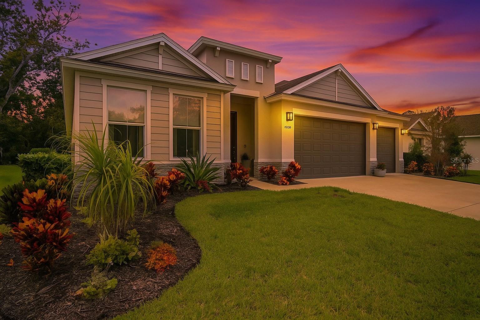 Discover modern elegance at 3026 Adrian Drive in Ormond Beach. Built in 2022, this 3-bedroom, 3-bath home offers 2,232 sq. ft. of open, light-filled living space with a gourmet kitchen that’s perfect for cooking and entertaining. The primary suite features a high-end bathroom with dual vanities and a beautifully tiled walk-in shower. Each additional bedroom has its own bath, ideal for family or guests, and a large laundry suite. Step outside to a screen enclosed porch and enjoy a your serene, oasis-like backyard with exceptional landscaping—perfect for relaxing or hosting friends. This home is part of a vibrant community with a clubhouse offering a full restaurant, sports bar, fitness center, tennis facilities, golf course, locker rooms, and a huge pool. Enjoy the peace of a secluded setting while staying connected via easy access to major roadways and the stunning Ormond Beach coastline. Don’t wait—schedule your visit today and experience it in person. All information herein is deemed reliable but not guaranteed. No representations or warranties, express or implied, are made as to the accuracy of the information. Buyers shall conduct their own due diligence to verify all facts, conditions, and specifications prior to purchase.