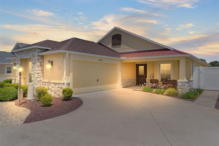 ~2021 ROOF~ ~ROOM FOR A POOL~ ~2 CAR GARAGE~ ~INTERIOR FRESHLY PAINTED~ ~VERY CLOSE TO BROWNWOOD PADDOCK SQUARE~ 
Welcome to this beautifully maintained and EXPANDED ARLINGTON Courtyard Villa in the Village of COLLIER at ALDEN BUNGALOWS, offering a perfect blend of privacy, style, and convenience—just minutes from Brownwood Paddock Square, yet tucked away in a peaceful atmosphere.
Step inside to HIGH, VAULTED ceilings, DIAGONALLY PLACED CERAMIC TILE flooring  and freshly painted walls throughout the main living areas, creating a bright and open feel. The living room is welcoming and updated with a NEW CEILING FAN, while the kitchen is well-appointed with GRANITE countertops, STAINLESS STEEL appliances, and recessed lighting—perfect for everyday living and entertaining. The primary suite offers cozy carpeting, a ceiling fan, and an OVERSIZED WALK-IN closet. The ensuite bath features CERAMIC tile flooring, a TILED WALK-IN shower, GRANITE countertops, and ELEVATED VANITIES for added comfort. Guests will appreciate the thoughtfully designed layout, including a 2nd bedroom with carpet, ceiling fan, vaulted ceilings, and built-in closet, along with a large guest bath featuring CERAMIC tile, a TILED tub/shower combo, and GRANITE countertops with TALL VANITIES. The 3rd bedroom includes carpet, a ceiling fan, TRAY CEILING, and built-in closet, providing flexibility as a guest room, craft room or home office. The INSIDE LAUNDRY ROOM is equipped with a laundry tub, shelving, and 2023 Whirlpool appliances, adding convenience and functionality. Enjoy outdoor living on the SCREENED-IN LANAI with ceiling fan and take advantage of the PRIVATE courtyard villa layout with ROOM TO ADD A POOL. The HVAC and Hot Water Heater are 2016. Additional perks include nearby overflow parking for guests. This home delivers low-maintenance living, modern updates, and an unbeatable location. Brownwood Paddock Square is across the street with access to shopping and dining. Alden Bungalows has its own NEIGHBORHOOD POOL and is close to the LaBelle Adult Pool & Rec Center. Shopping, dining and medical is close by with the Center for Advanced Healthcare at Brownwood and multiple shopping centers along Hwy 44.