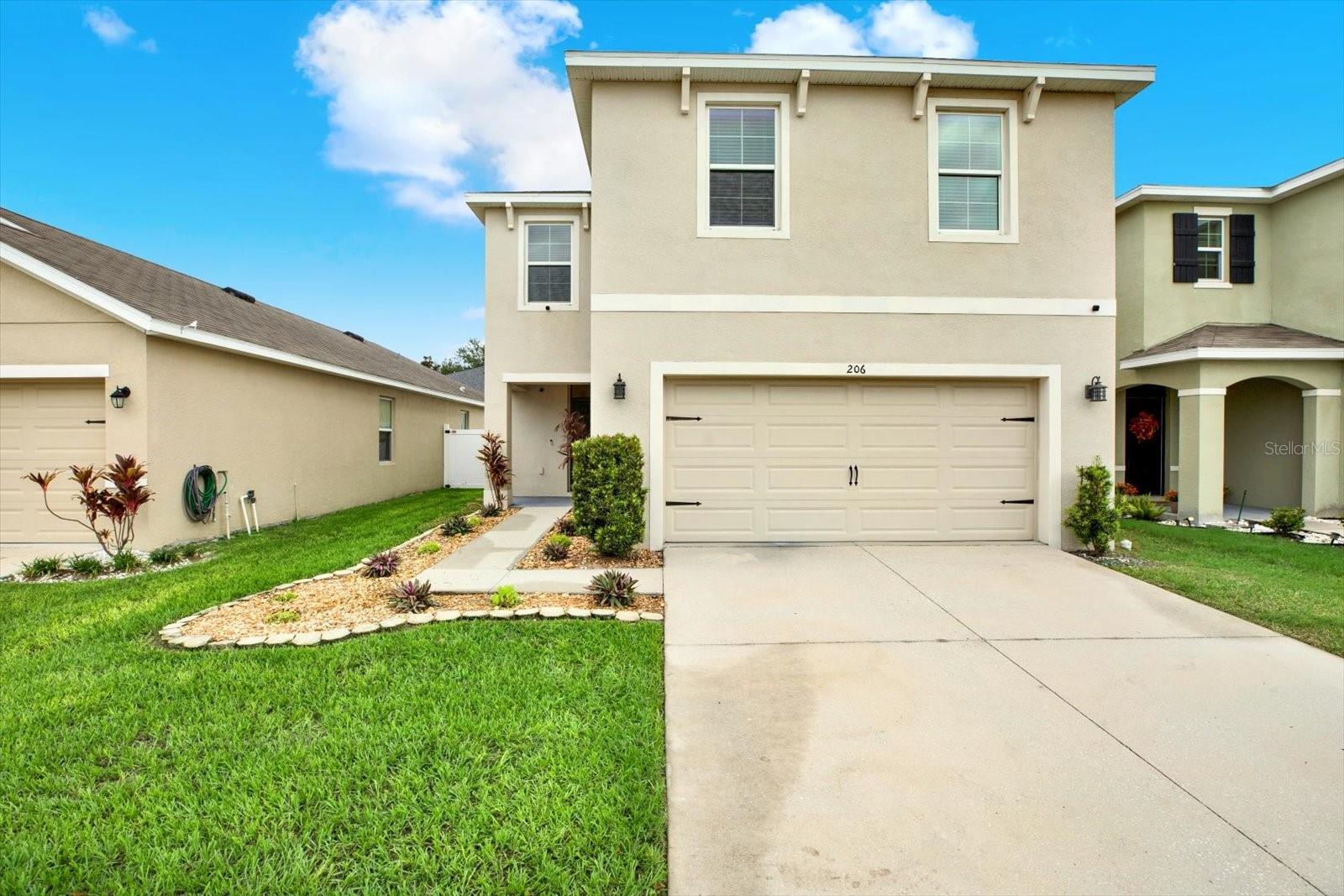 Where Style, Space & Location Converge! Welcome to 206 Cinnamon Bark Place, a 2019 D.R. Horton home offering 4 bedrooms, 2.5 baths, and 2,022 SF of pristine living space in the heart of Valrico. This move-in ready home has been recently updated with luxury vinyl plank flooring on the first floor, custom accent walls on both levels, a generator connection, fresh interior paint, and a stylish kitchen with granite countertops, new hardware, pendant lighting, and a modern black subway tile backsplash. The open-concept layout features a spacious great room and dining area that flow seamlessly into the kitchen, making it ideal for entertaining. Upstairs, you’ll find four bedrooms, including a generous owner’s suite with spa-inspired ensuite bath, plus a conveniently located laundry room. The backyard provides the perfect outdoor retreat. With a low HOA of only $82/month, top-performing schools, and close proximity to shopping, dining, healthcare, and easy commuter access to HWY 60, I-75, and the Crosstown Expressway, this home truly checks every box. Schedule your private tour today—homes of this caliber in Valrico don’t last long!